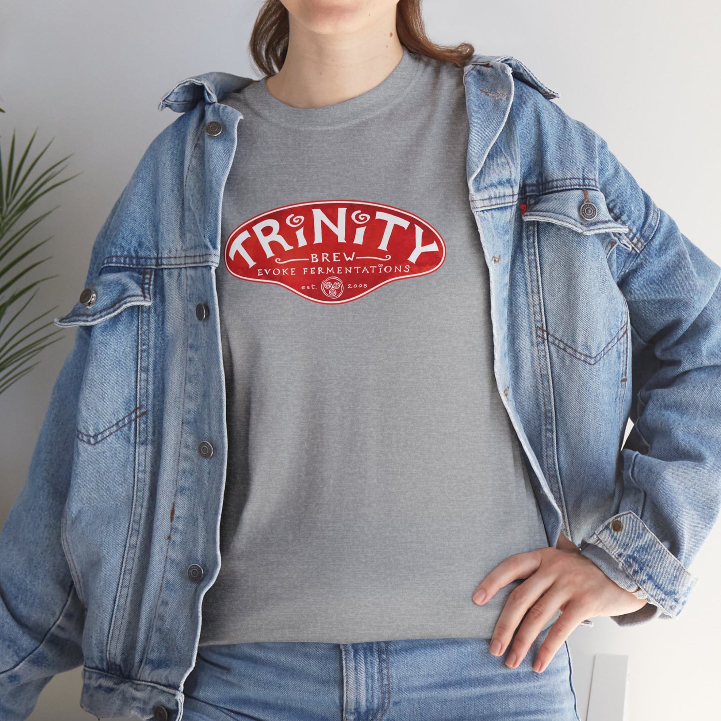 TRiNiTY Classic Logo RED - Unisex Heavy Cotton Tee