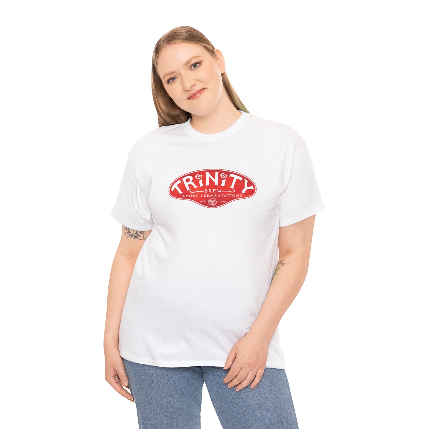TRiNiTY Classic Logo RED - Unisex Heavy Cotton Tee