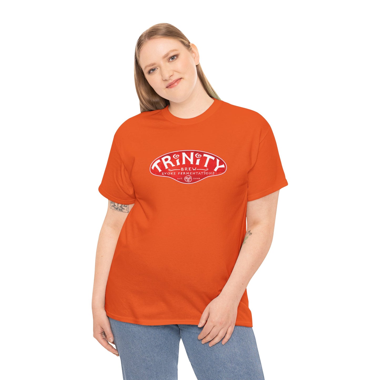 TRiNiTY Classic Logo RED - Unisex Heavy Cotton Tee