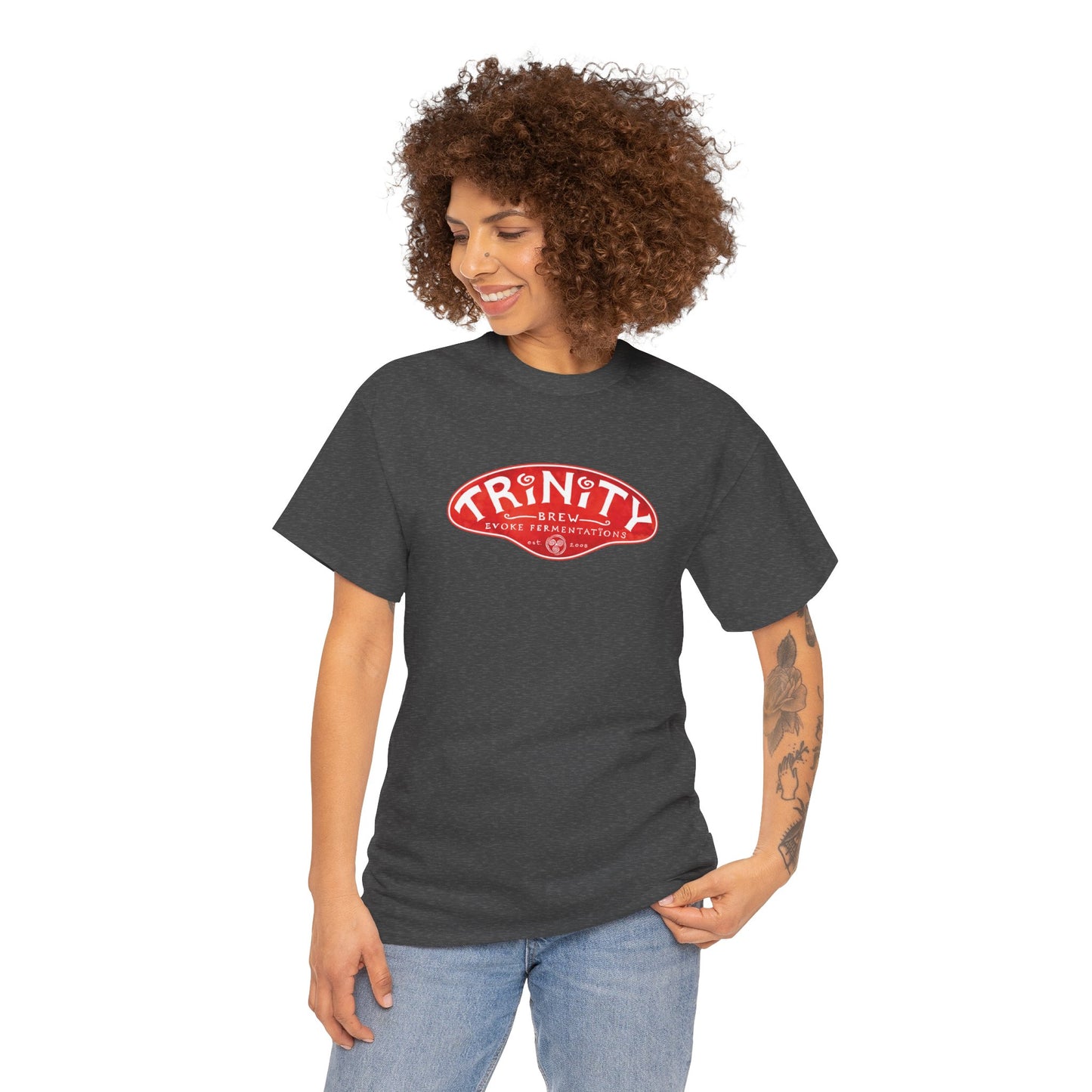 TRiNiTY Classic Logo RED - Unisex Heavy Cotton Tee