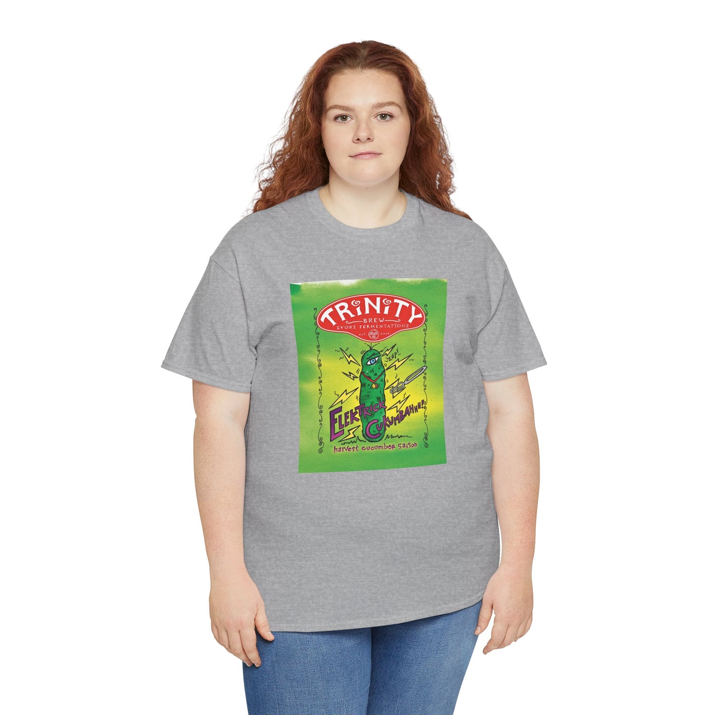 TRiNiTY Electrick Cucumbahh (Lighter Colors) - Unisex Heavy Cotton Tee