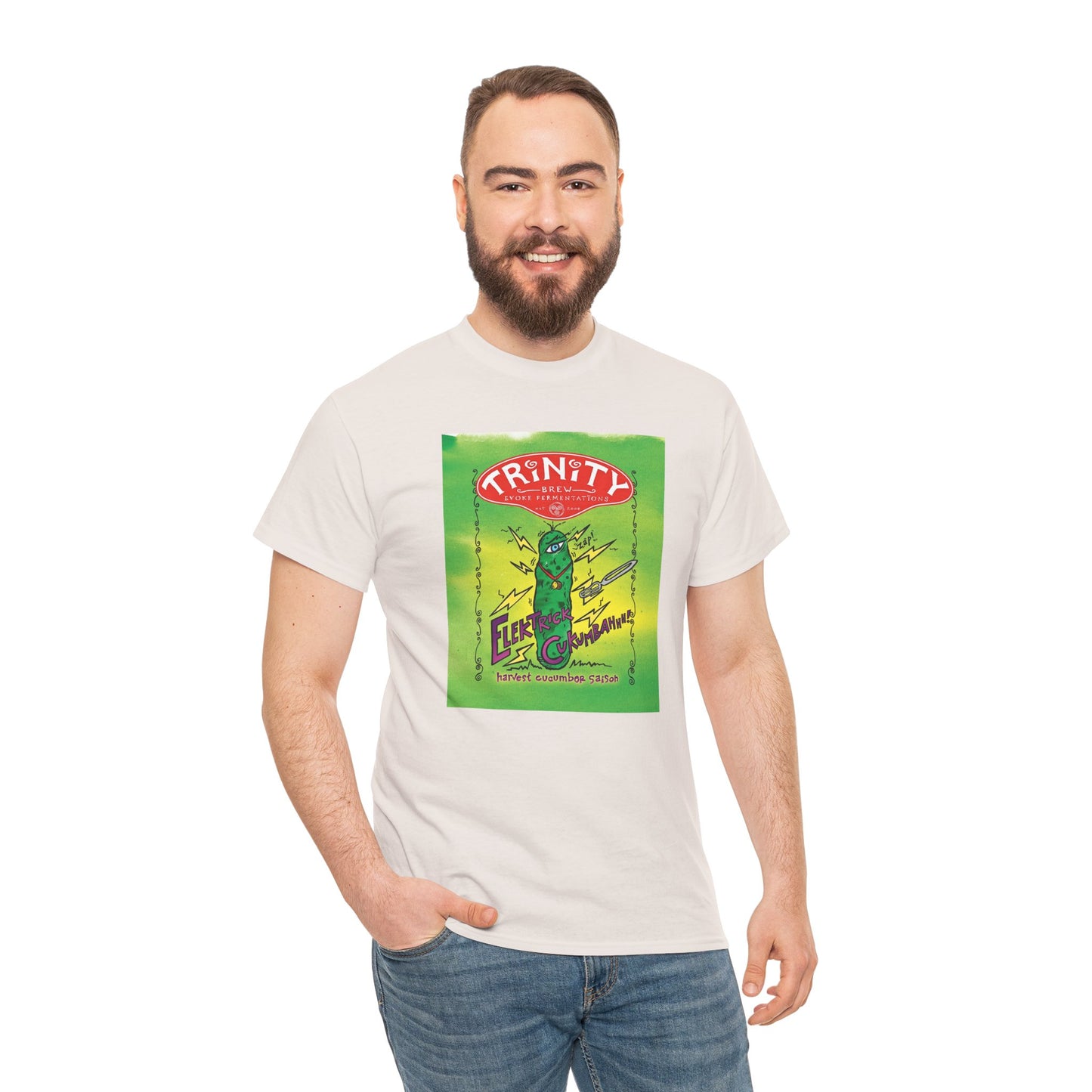 TRiNiTY Electrick Cucumbahh (Lighter Colors) - Unisex Heavy Cotton Tee