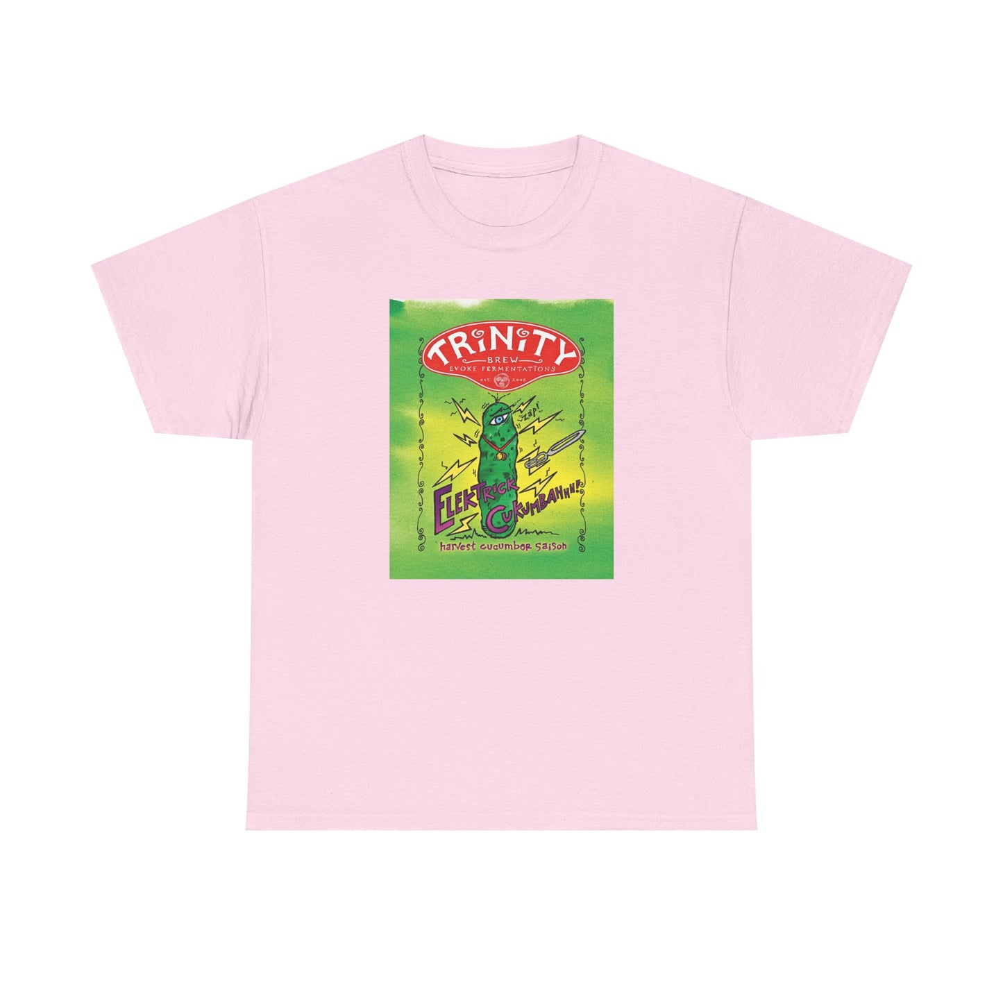 TRiNiTY Electrick Cucumbahh (Lighter Colors) - Unisex Heavy Cotton Tee
