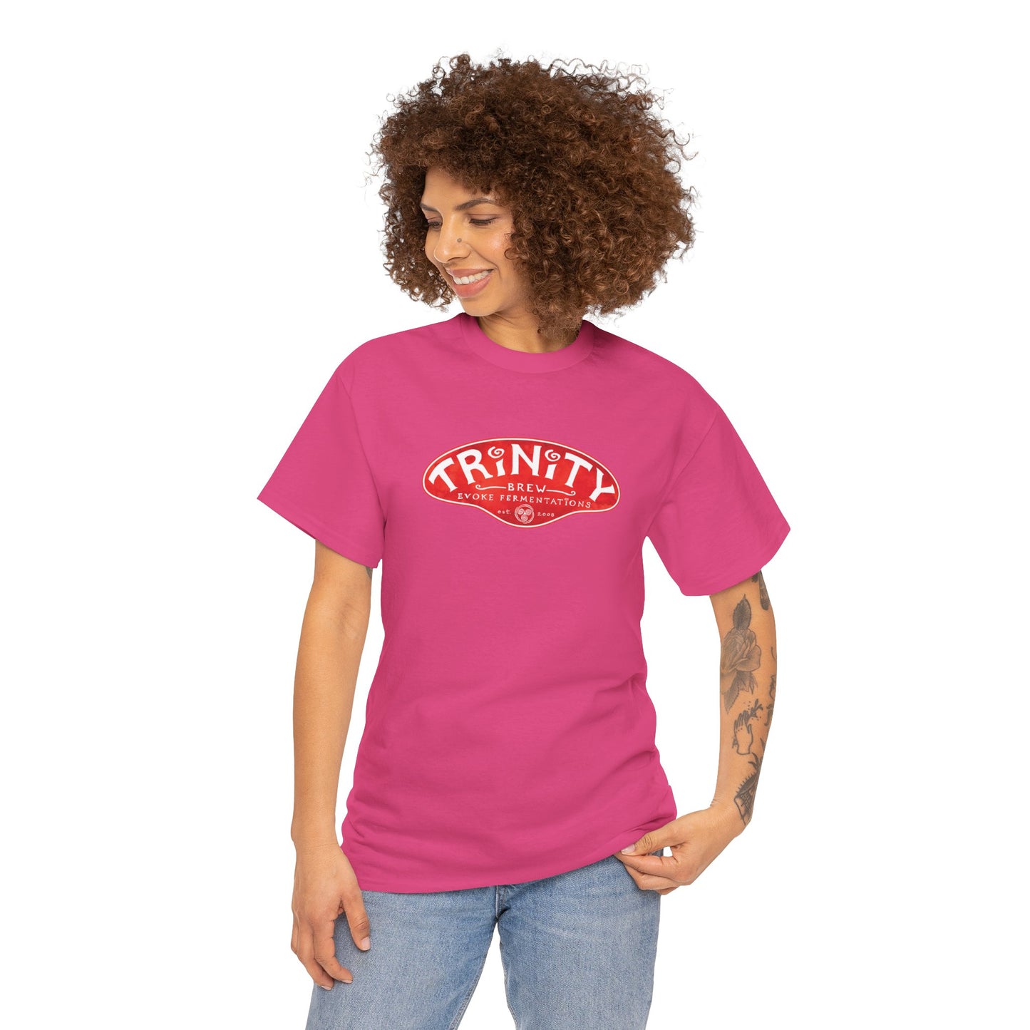TRiNiTY Classic Logo RED - Unisex Heavy Cotton Tee