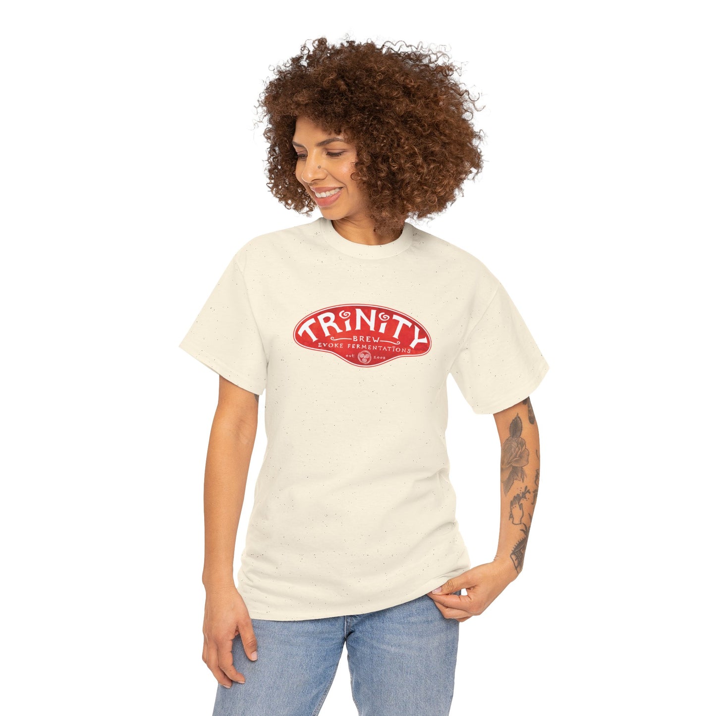 TRiNiTY Classic Logo RED - Unisex Heavy Cotton Tee