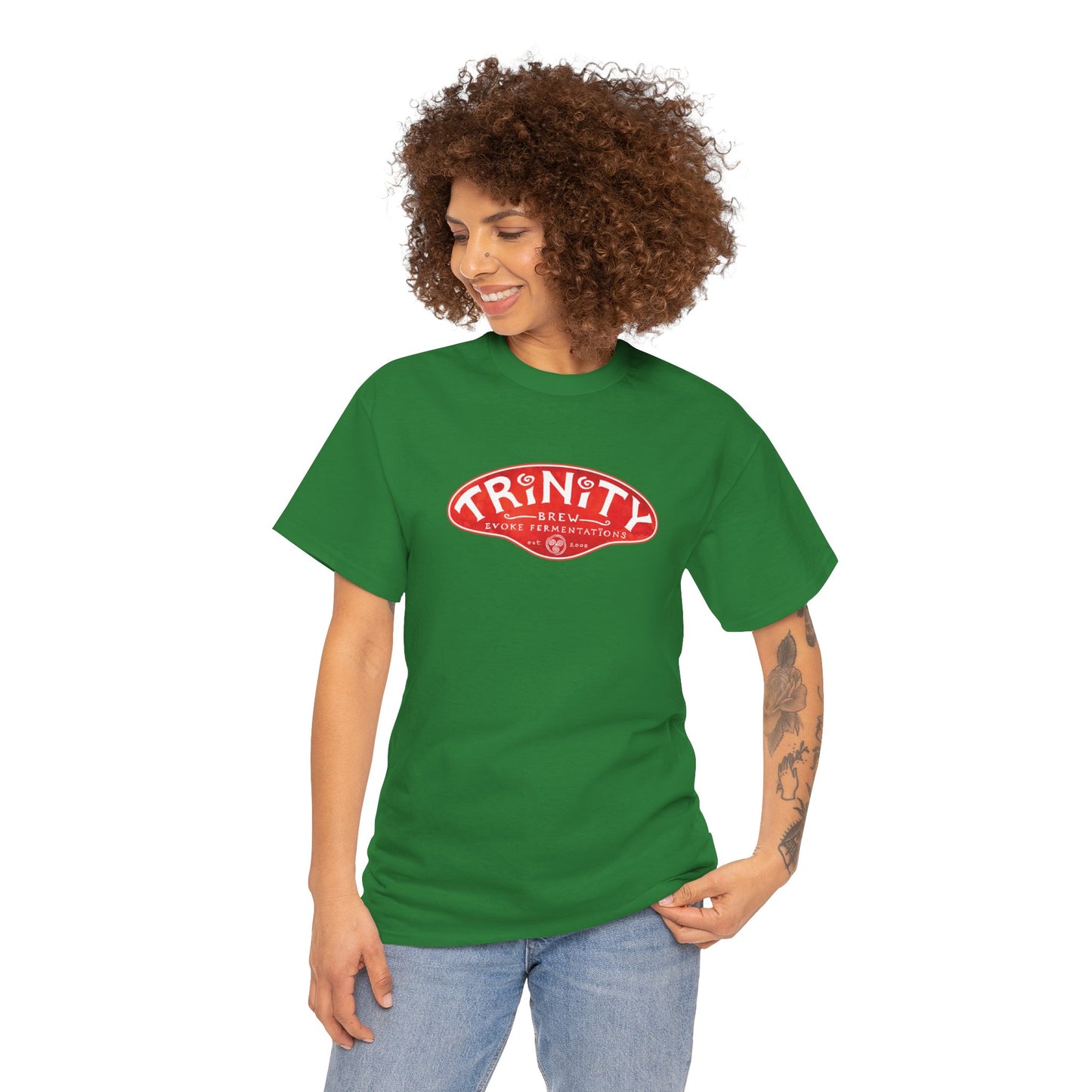 TRiNiTY Classic Logo RED - Unisex Heavy Cotton Tee