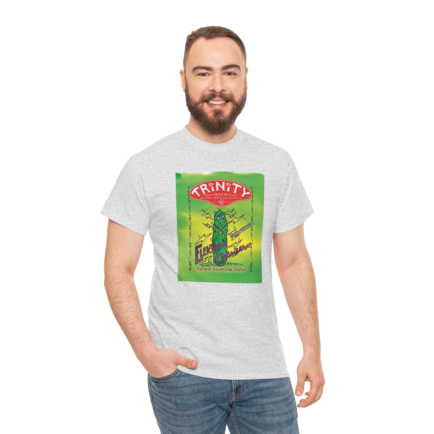 TRiNiTY Electrick Cucumbahh (Lighter Colors) - Unisex Heavy Cotton Tee