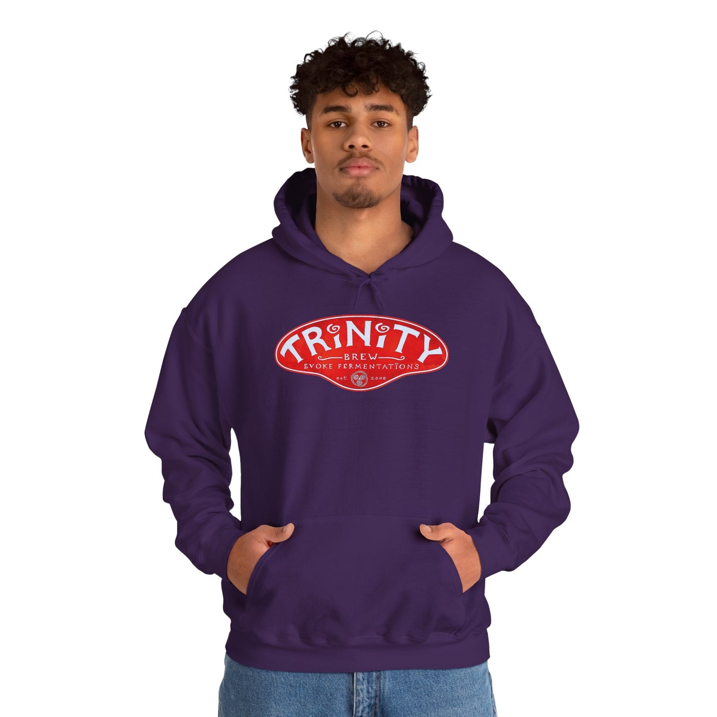Trinity logo Front with Flo logo back Unisex Heavy Blend™ Hooded Sweatshirt