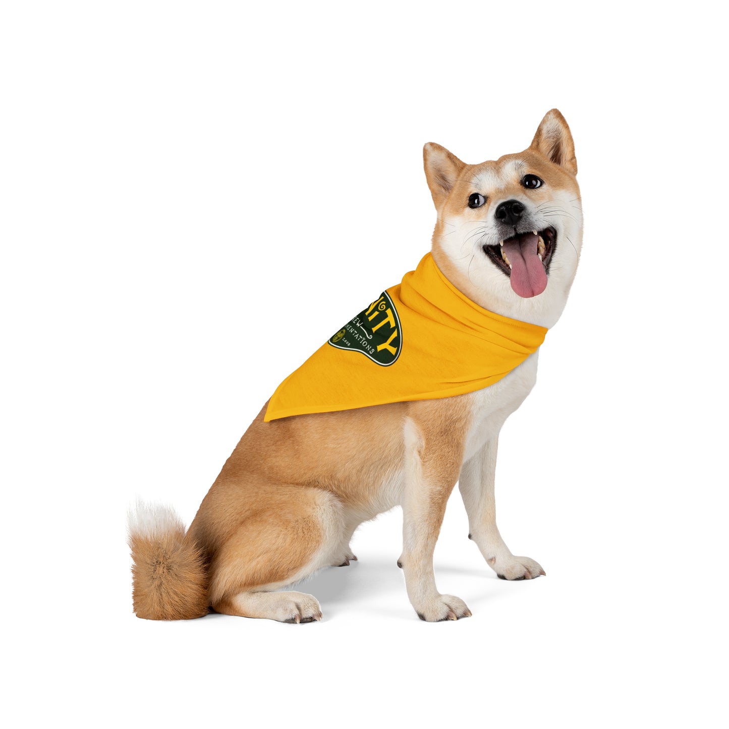 TRiNiTY Classic Logo Gold/ Green - Pet Bandana