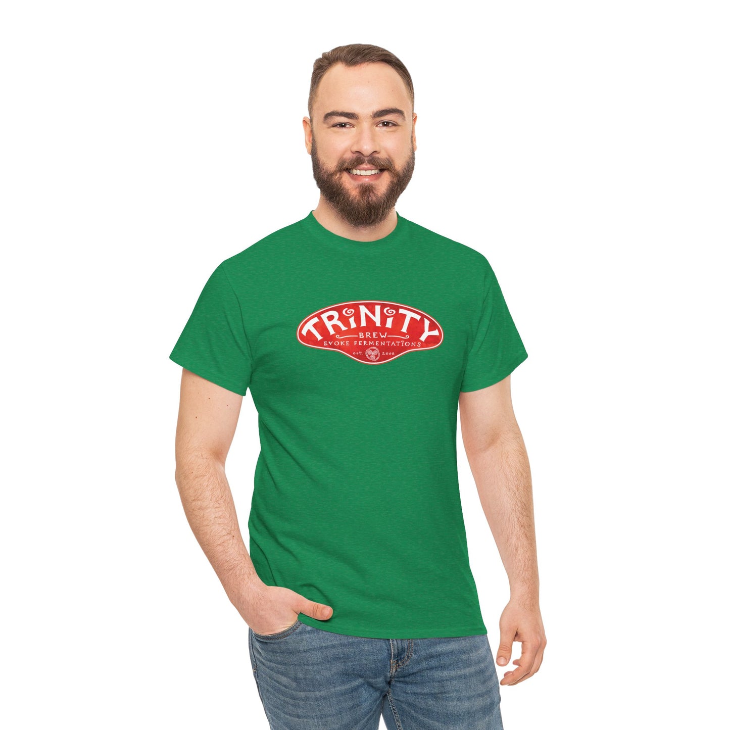 TRiNiTY Classic Logo RED - Unisex Heavy Cotton Tee