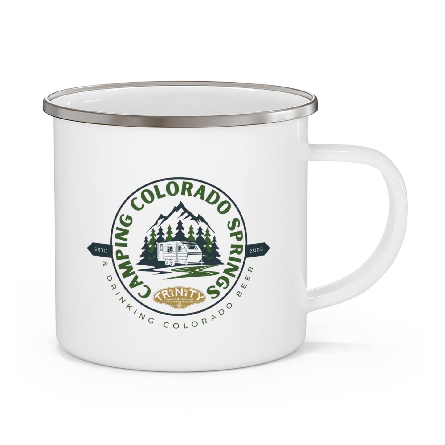 Camping Colorado Springs Drinking Colorado Beer Enamel Camping Mug