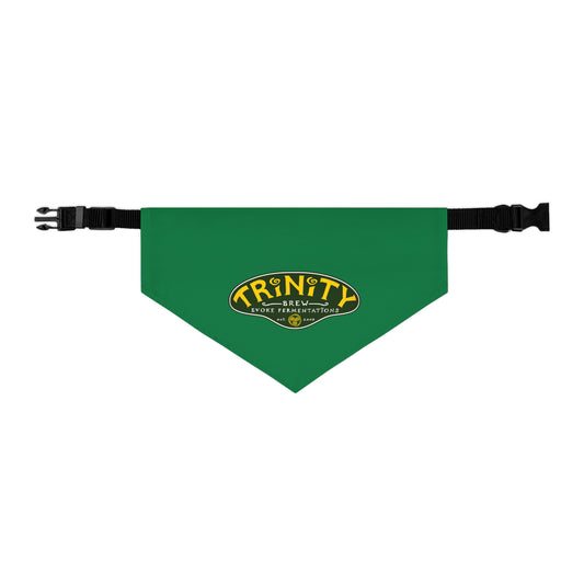 TRiNiTY Classic Logo Green/ Gold - Pet Bandana Collar