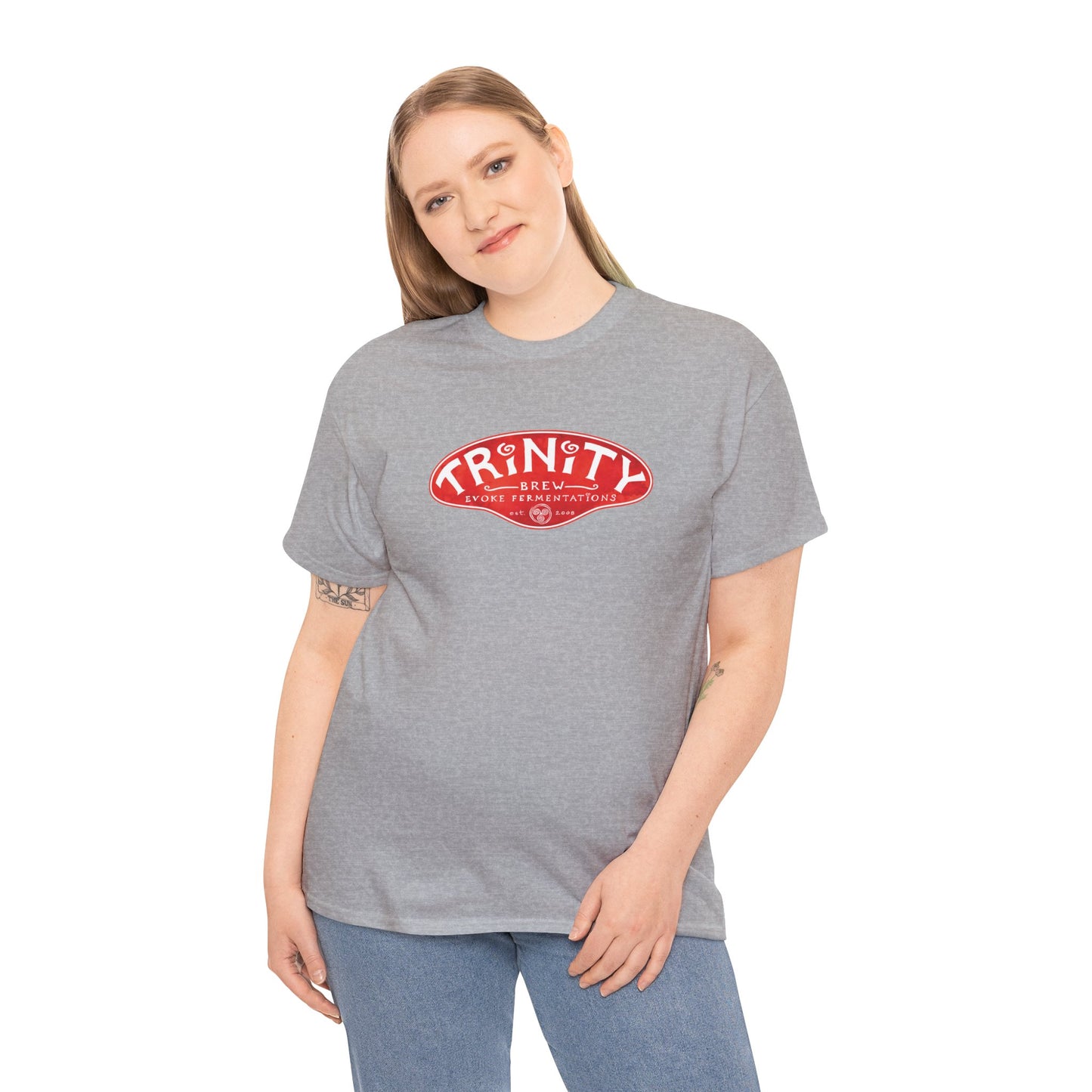 TRiNiTY Classic Logo RED - Unisex Heavy Cotton Tee