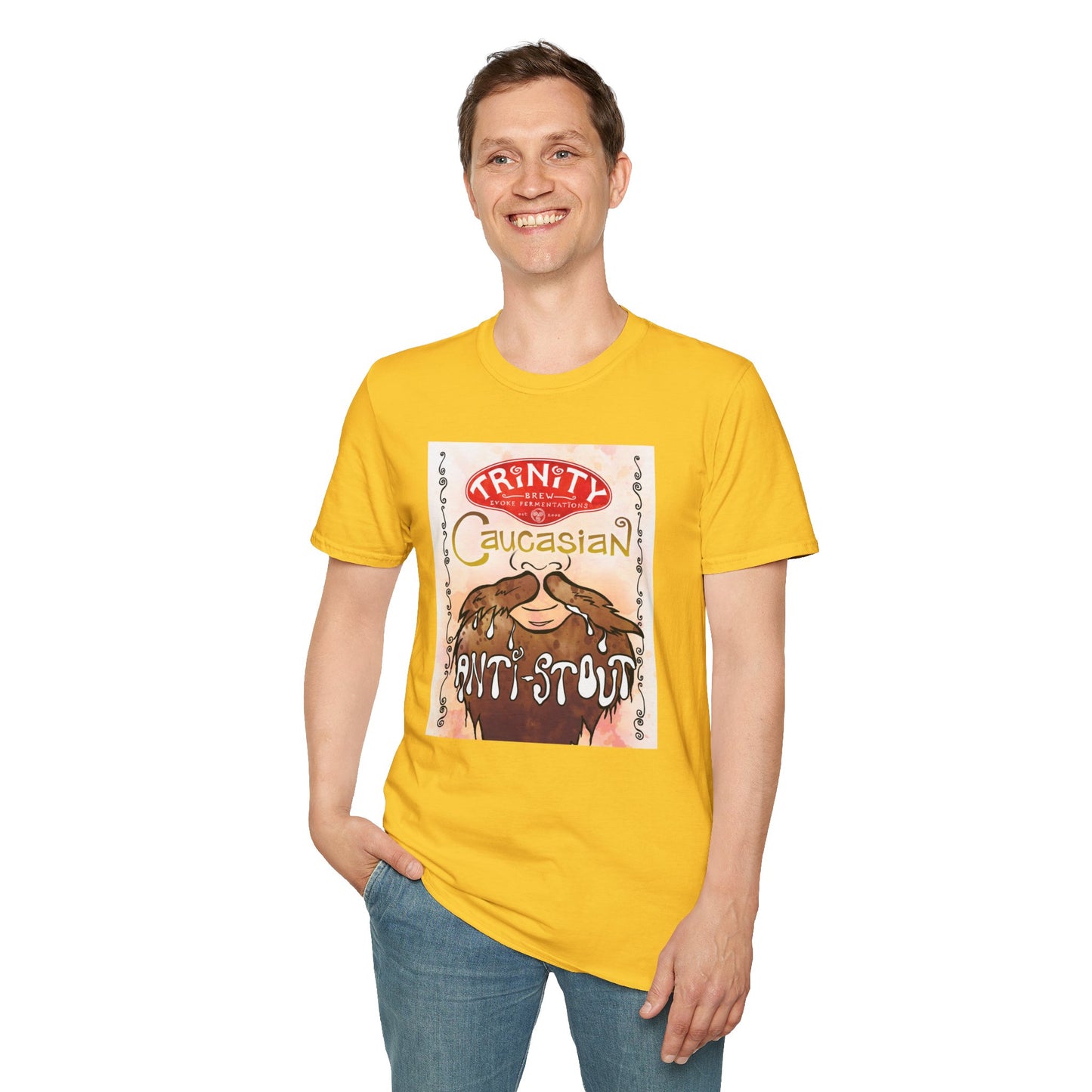 TRiNiTY Caucasian Anti-Stout - Unisex Softstyle T-Shirt