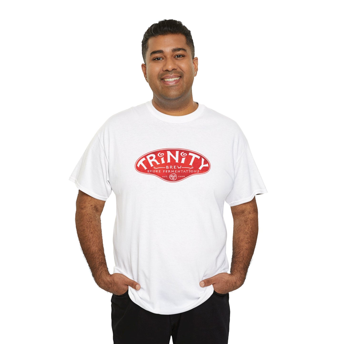 TRiNiTY Classic Logo RED - Unisex Heavy Cotton Tee