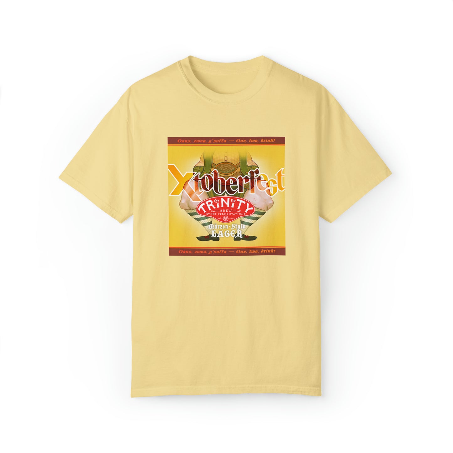 TRiNiTY Xtoberfest! T-Shirt (Lighter Colors) Oktoberfest Bier - Unisex Garment-Dyed T-shirt
