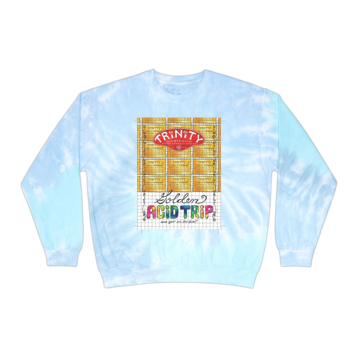 TRiNiTY Sour Series/ Golden Acid Trip - Unisex Tie-Dye Sweatshirt