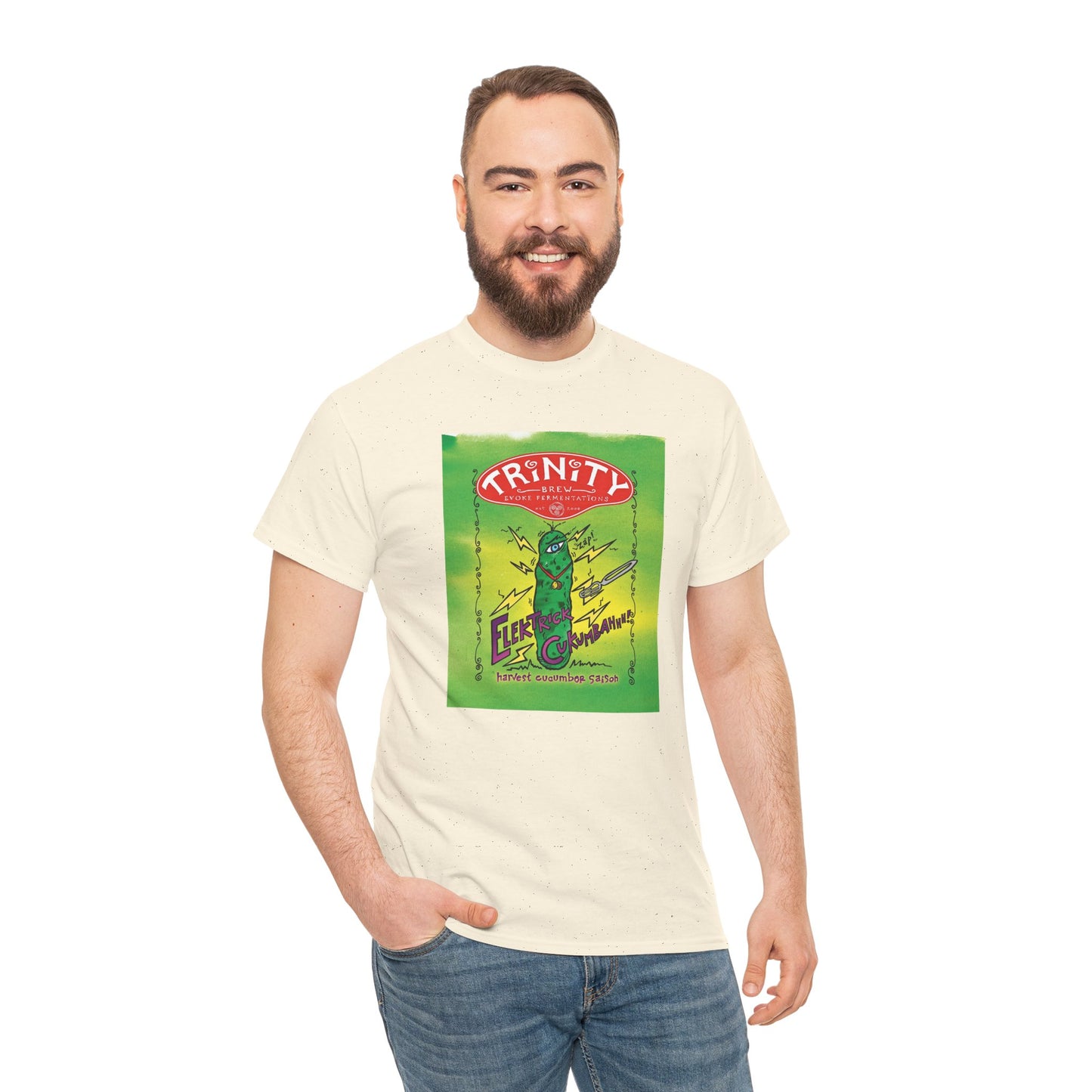 TRiNiTY Electrick Cucumbahh (Lighter Colors) - Unisex Heavy Cotton Tee
