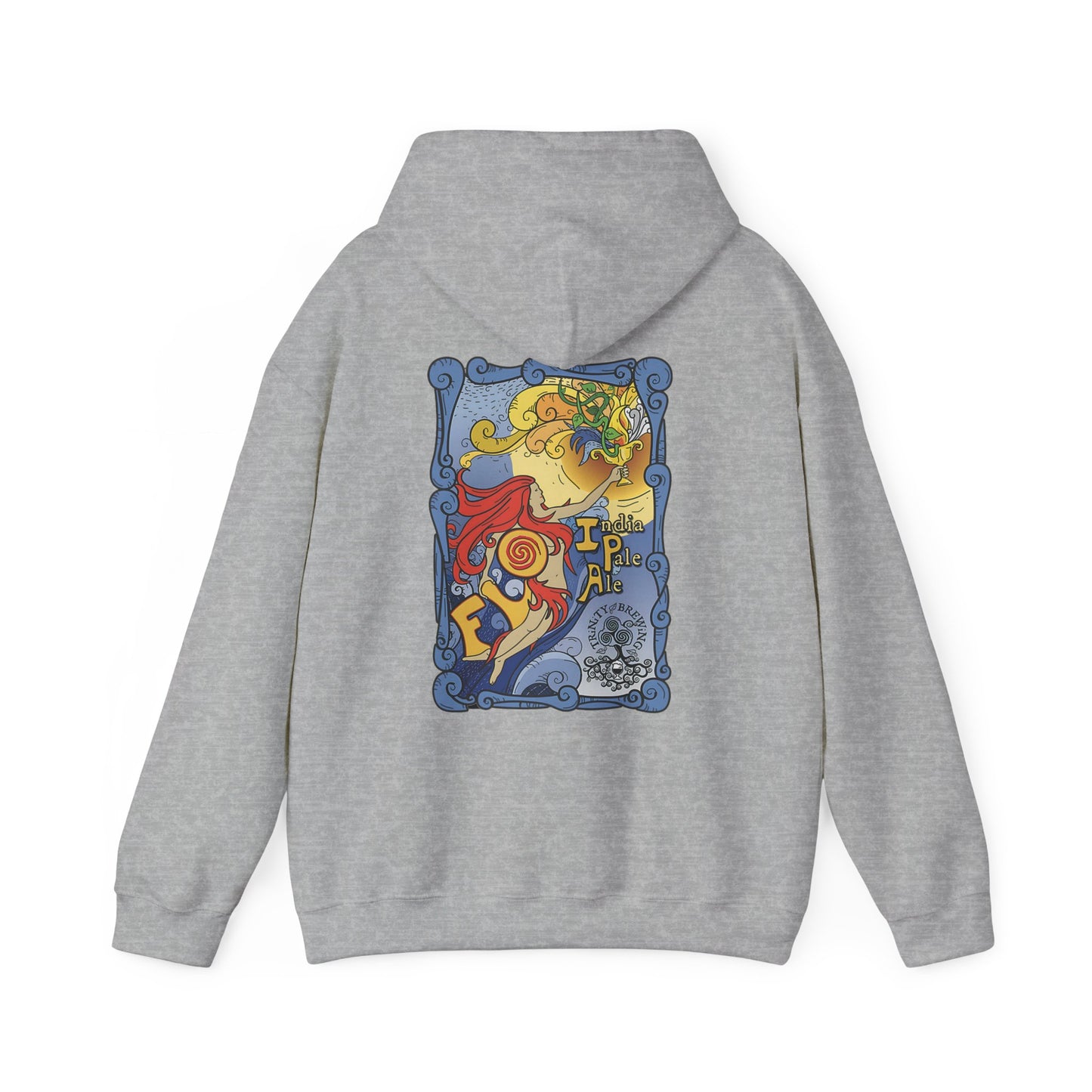 Trinity logo Front with Flo logo back Unisex Heavy Blend™ Hooded Sweatshirt