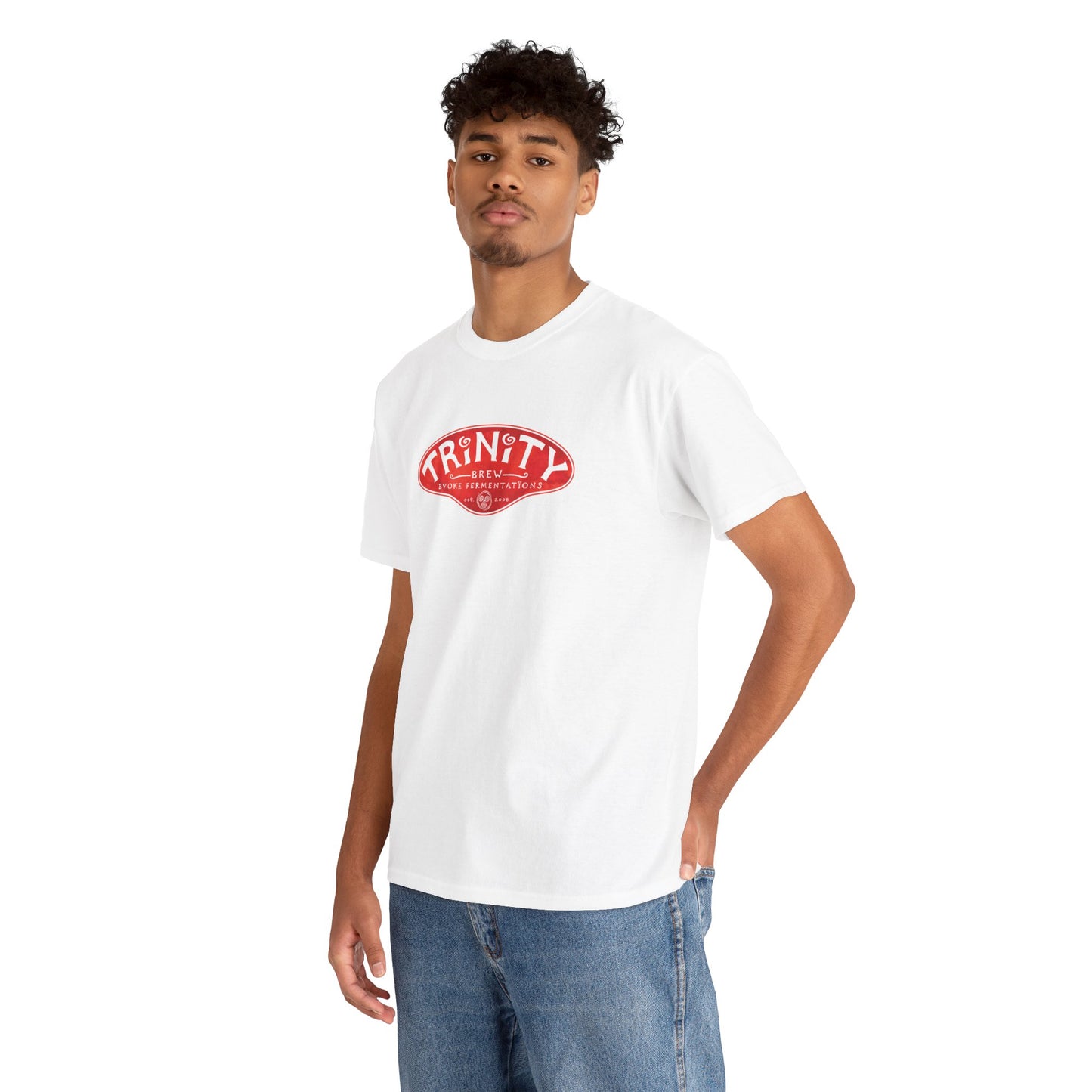 TRiNiTY Classic Logo RED - Unisex Heavy Cotton Tee