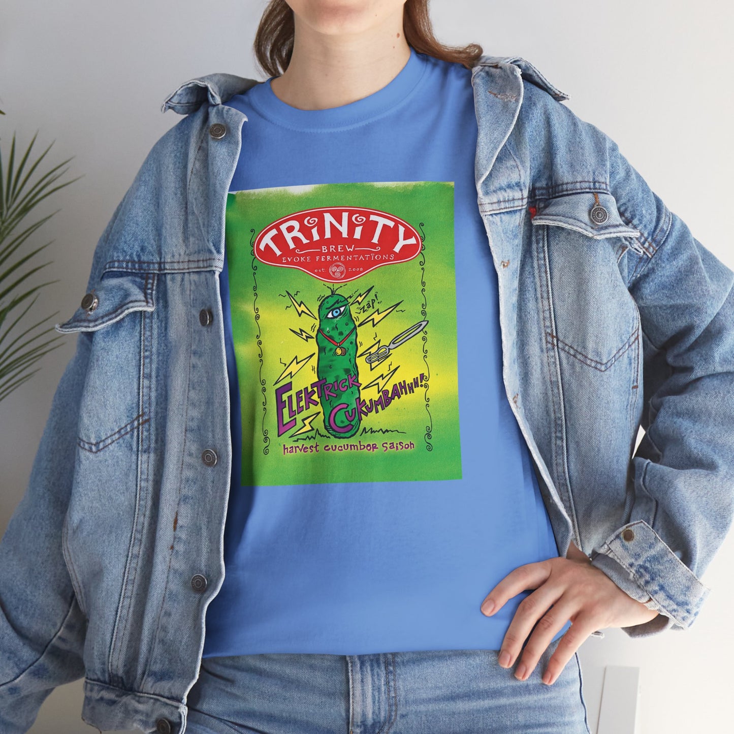 TRiNiTY Electrick Cucumbahh (Lighter Colors) - Unisex Heavy Cotton Tee