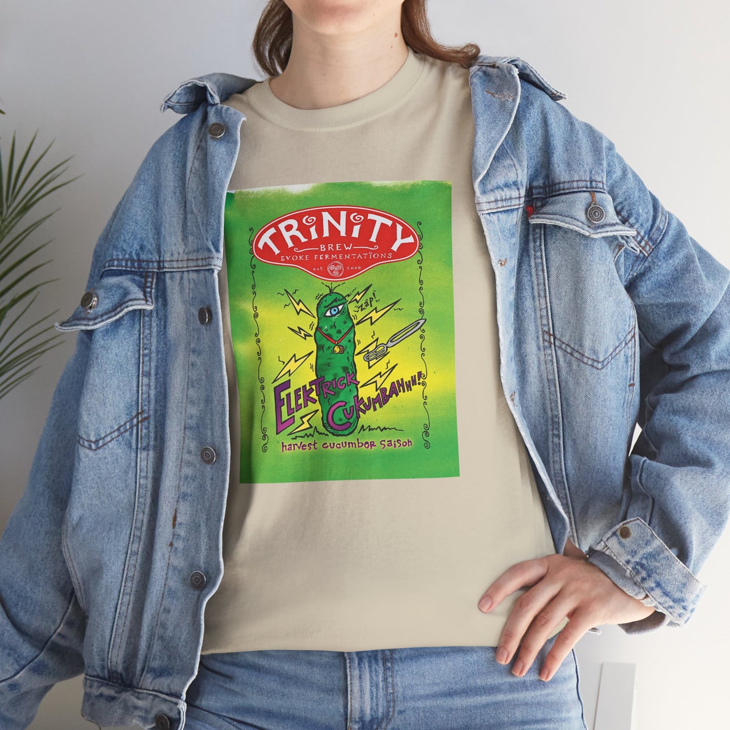 TRiNiTY Electrick Cucumbahh (Lighter Colors) - Unisex Heavy Cotton Tee