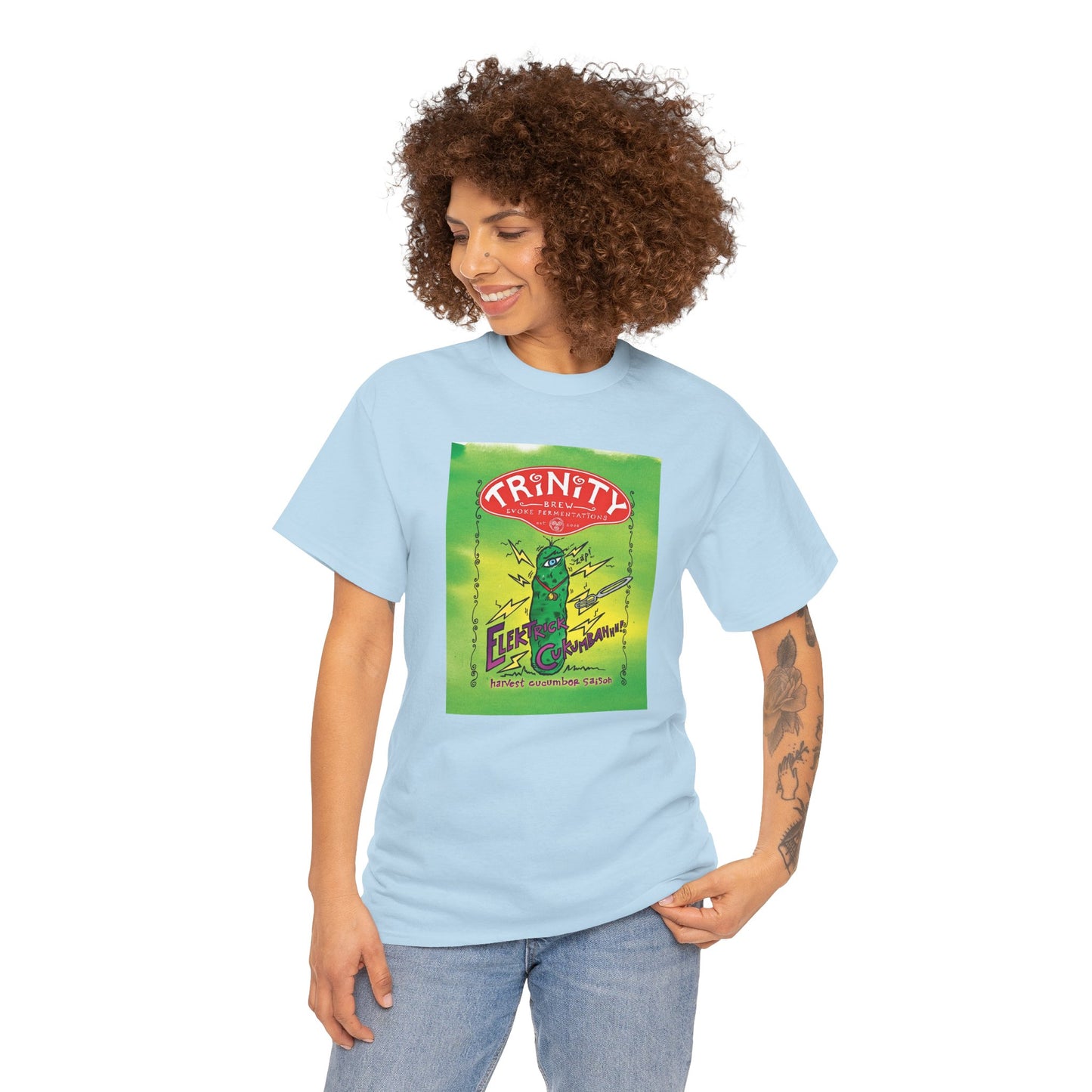 TRiNiTY Electrick Cucumbahh (Lighter Colors) - Unisex Heavy Cotton Tee
