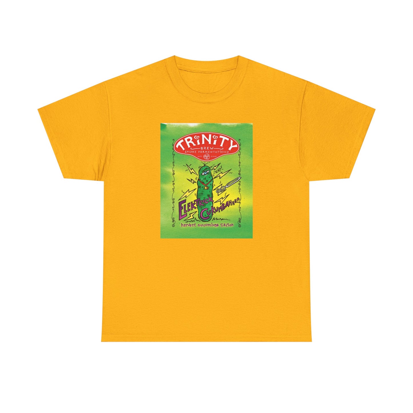 TRiNiTY Electrick Cucumbahh (Lighter Colors) - Unisex Heavy Cotton Tee