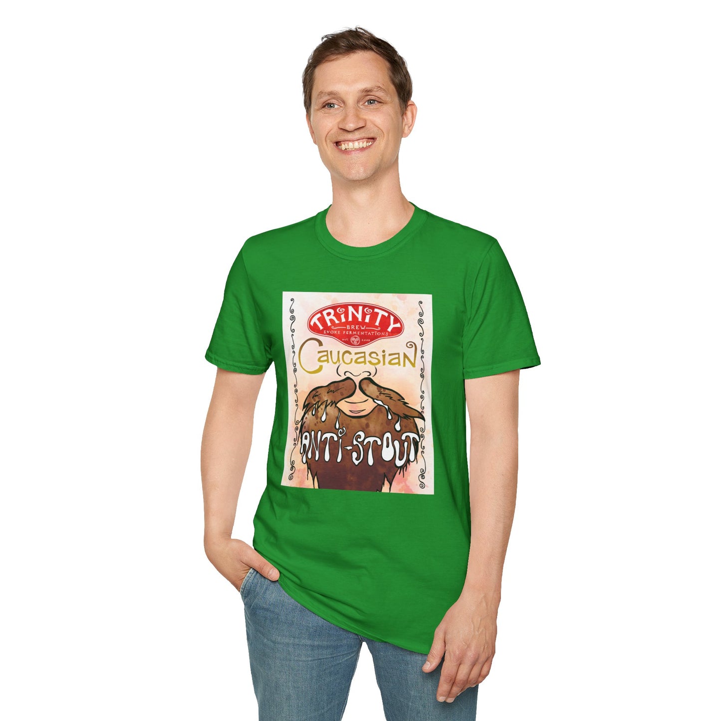 TRiNiTY Caucasian Anti-Stout - Unisex Softstyle T-Shirt