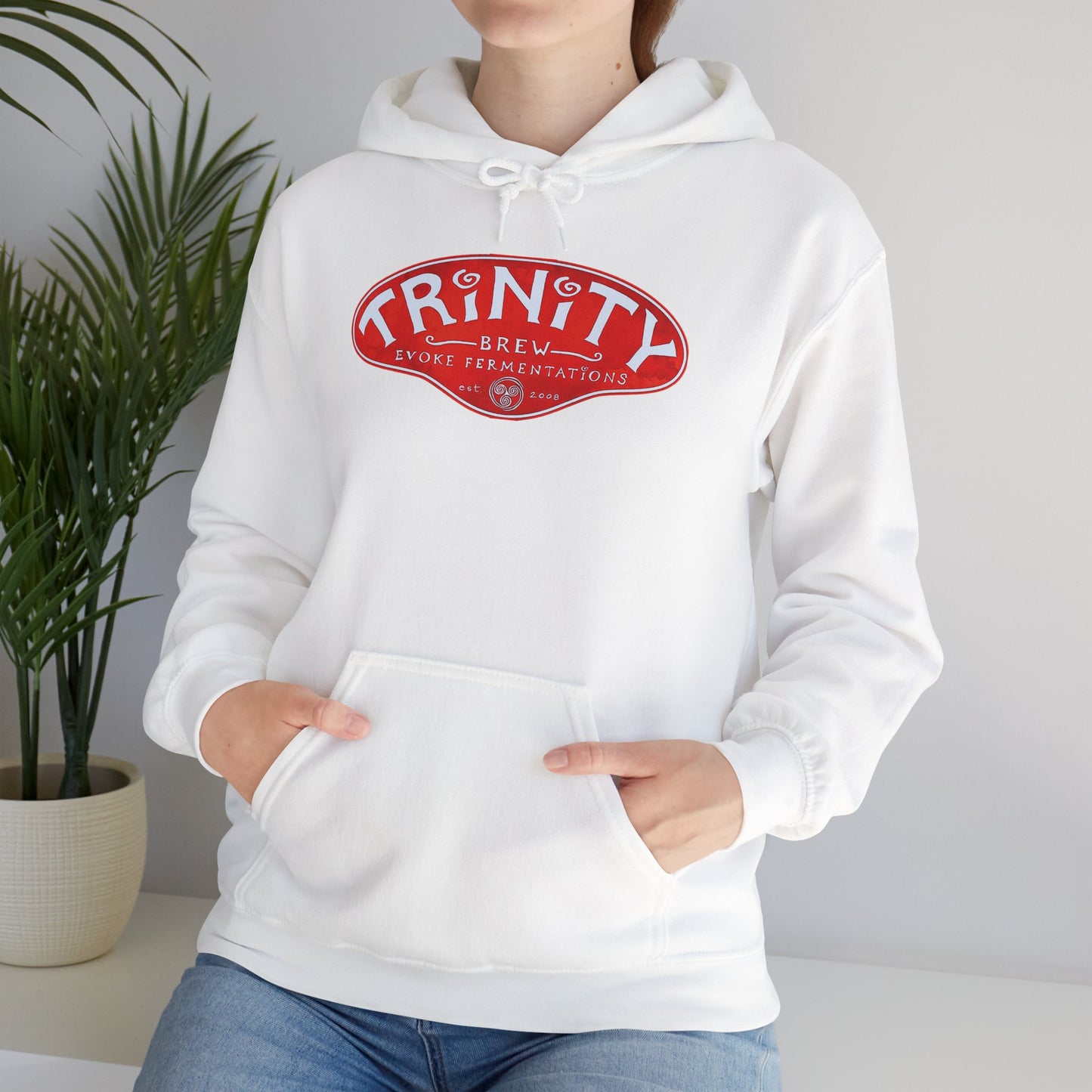 Trinity logo Front with Flo logo back Unisex Heavy Blend™ Hooded Sweatshirt