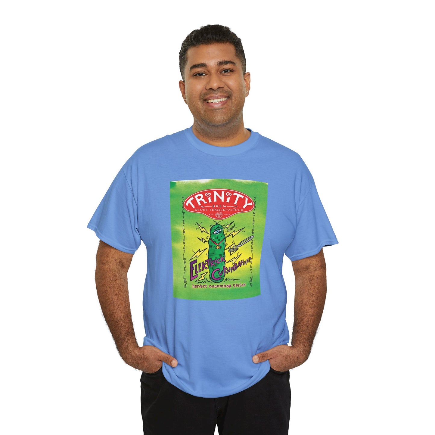 TRiNiTY Electrick Cucumbahh (Lighter Colors) - Unisex Heavy Cotton Tee