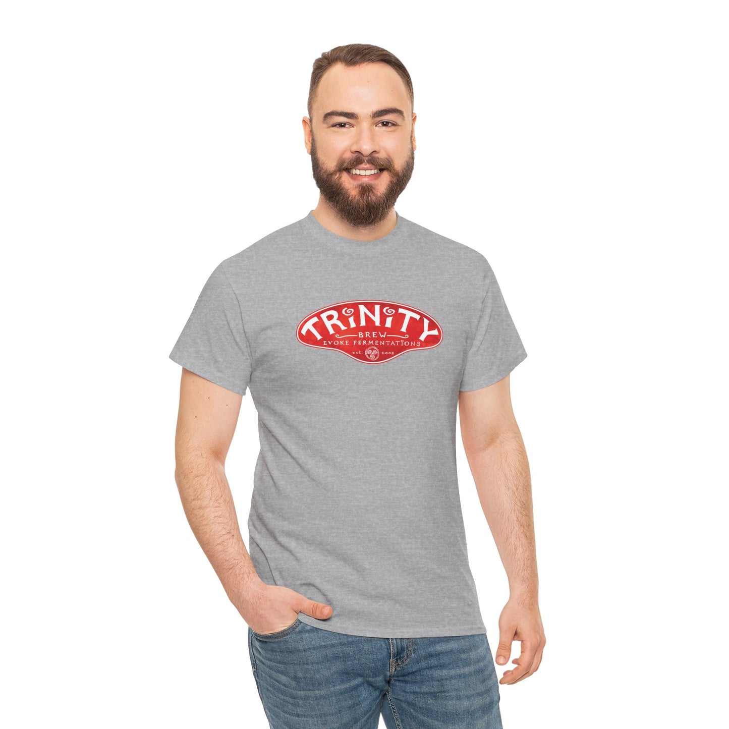 TRiNiTY Classic Logo RED - Unisex Heavy Cotton Tee