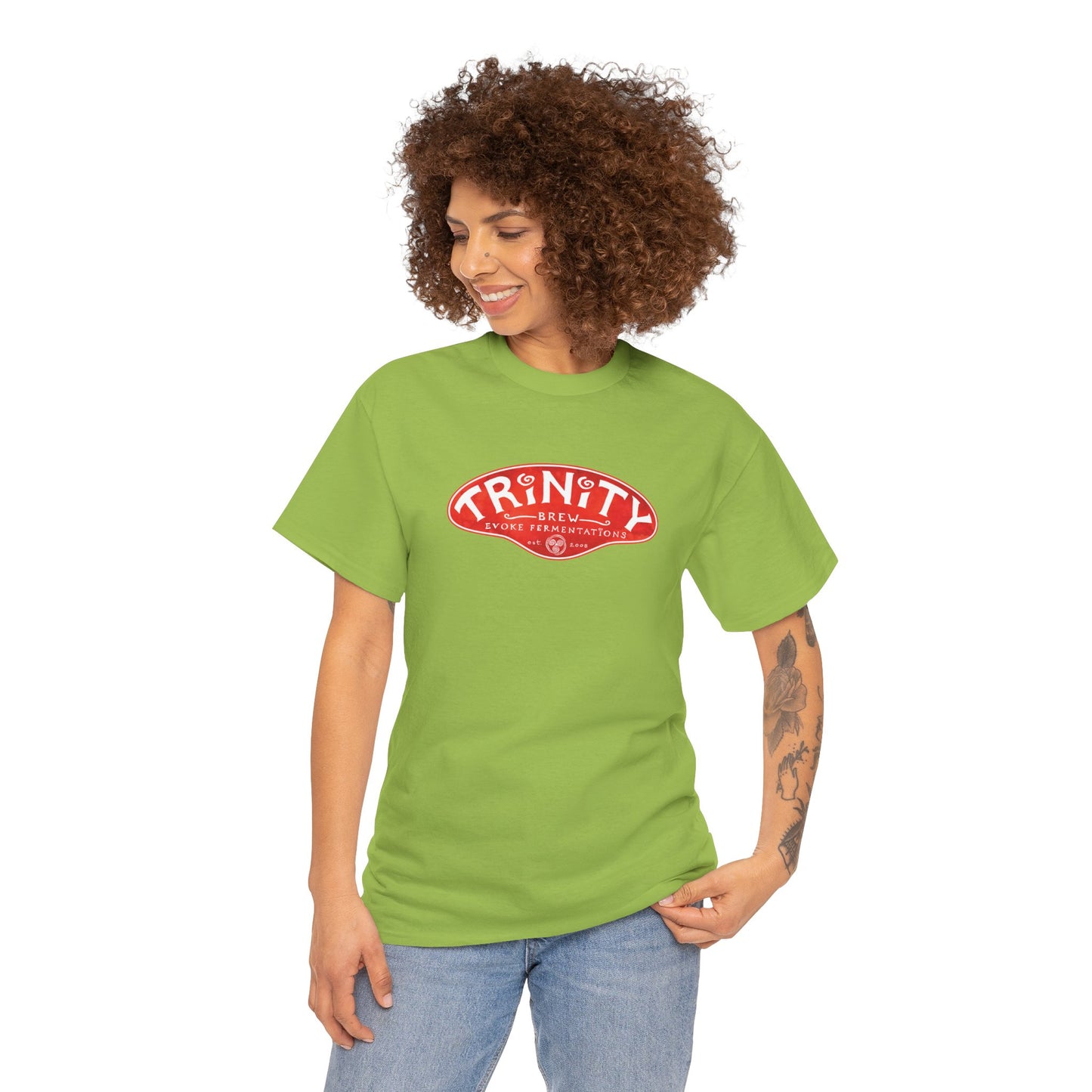 TRiNiTY Classic Logo RED - Unisex Heavy Cotton Tee