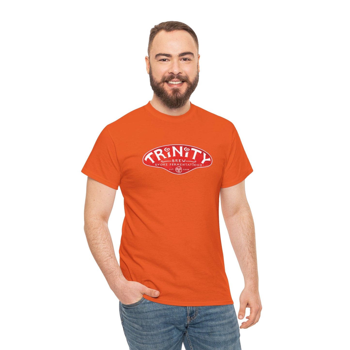 TRiNiTY Classic Logo RED - Unisex Heavy Cotton Tee