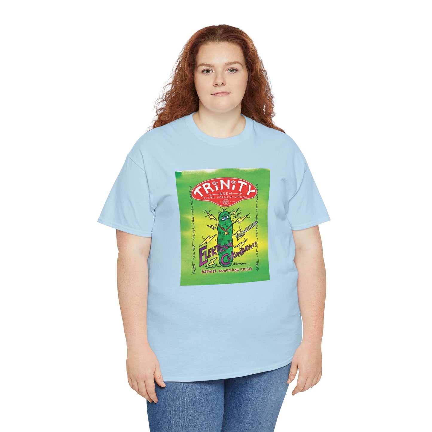 TRiNiTY Electrick Cucumbahh (Lighter Colors) - Unisex Heavy Cotton Tee