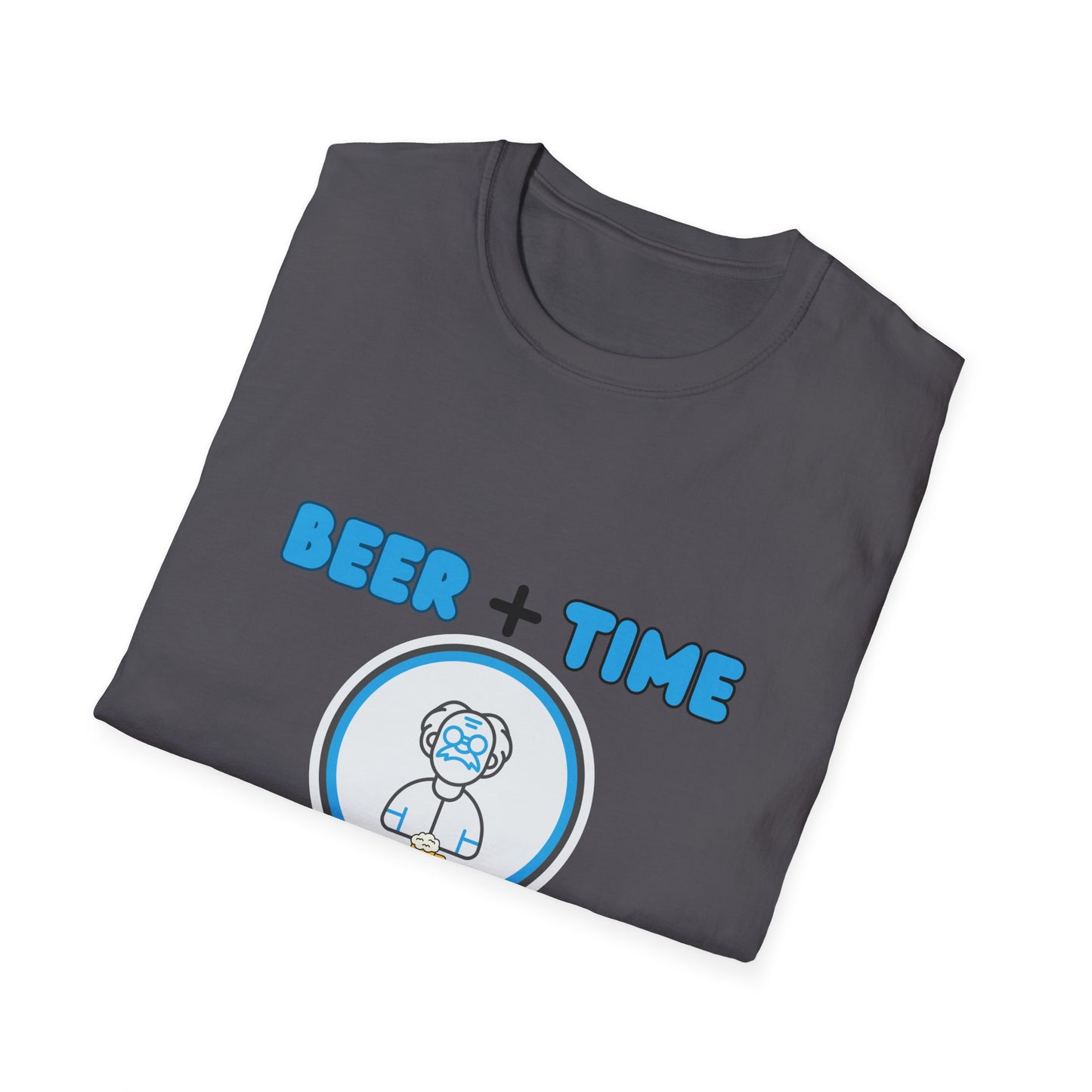Beer Plus Time Equals Beertime Unisex T-Shirt, Fun Casual Tee, Gift for Beer Lovers, Perfect for Parties, Summer Barbecues, Comfortable Everyday Wear