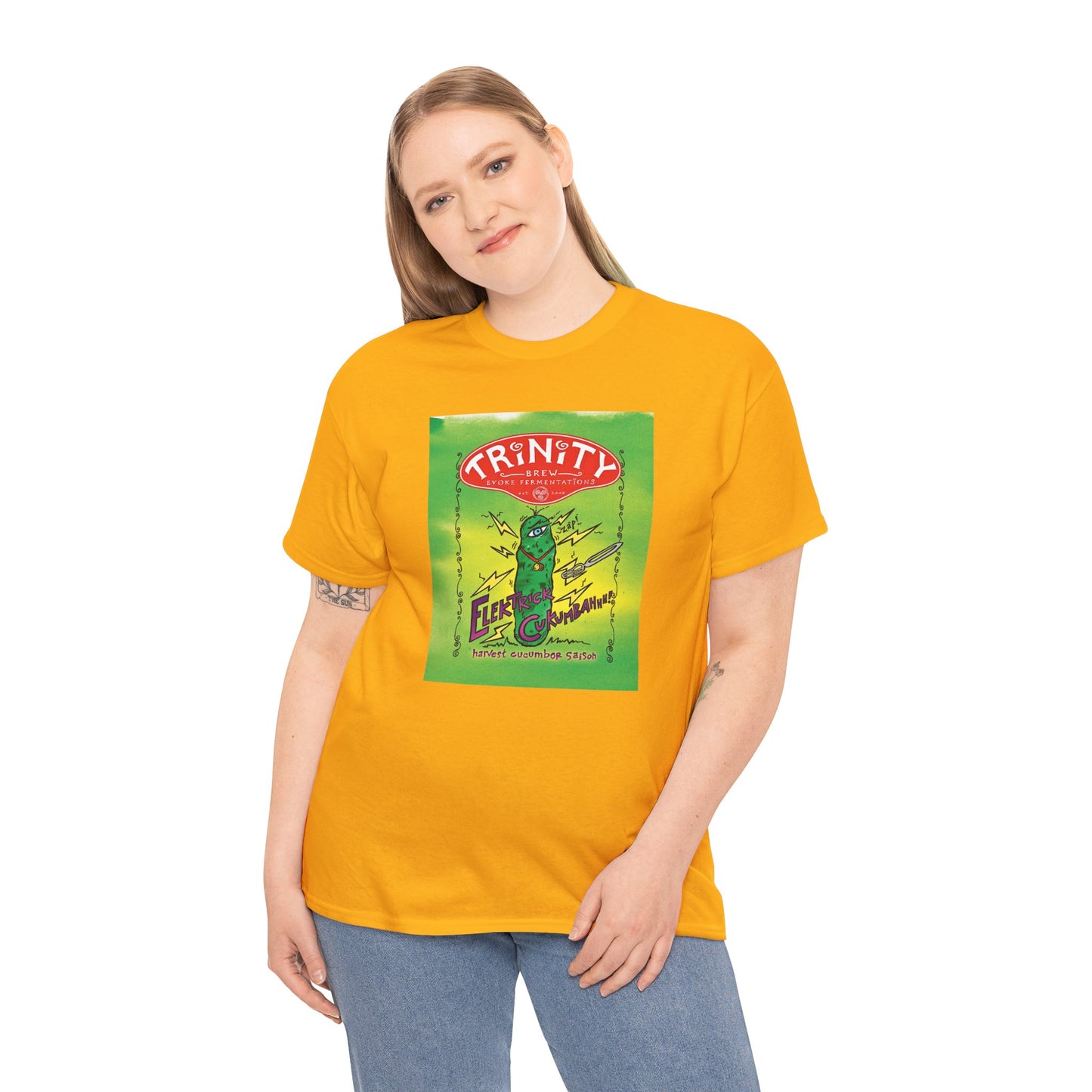 TRiNiTY Electrick Cucumbahh (Lighter Colors) - Unisex Heavy Cotton Tee