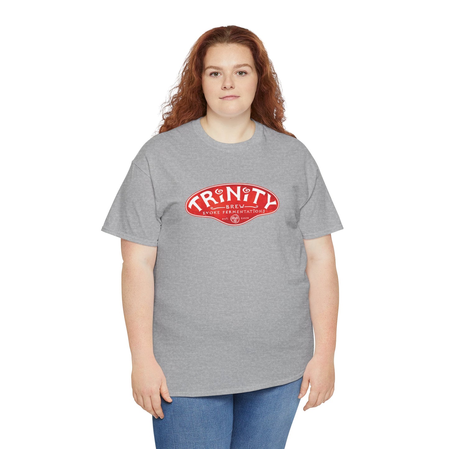 TRiNiTY Classic Logo RED - Unisex Heavy Cotton Tee