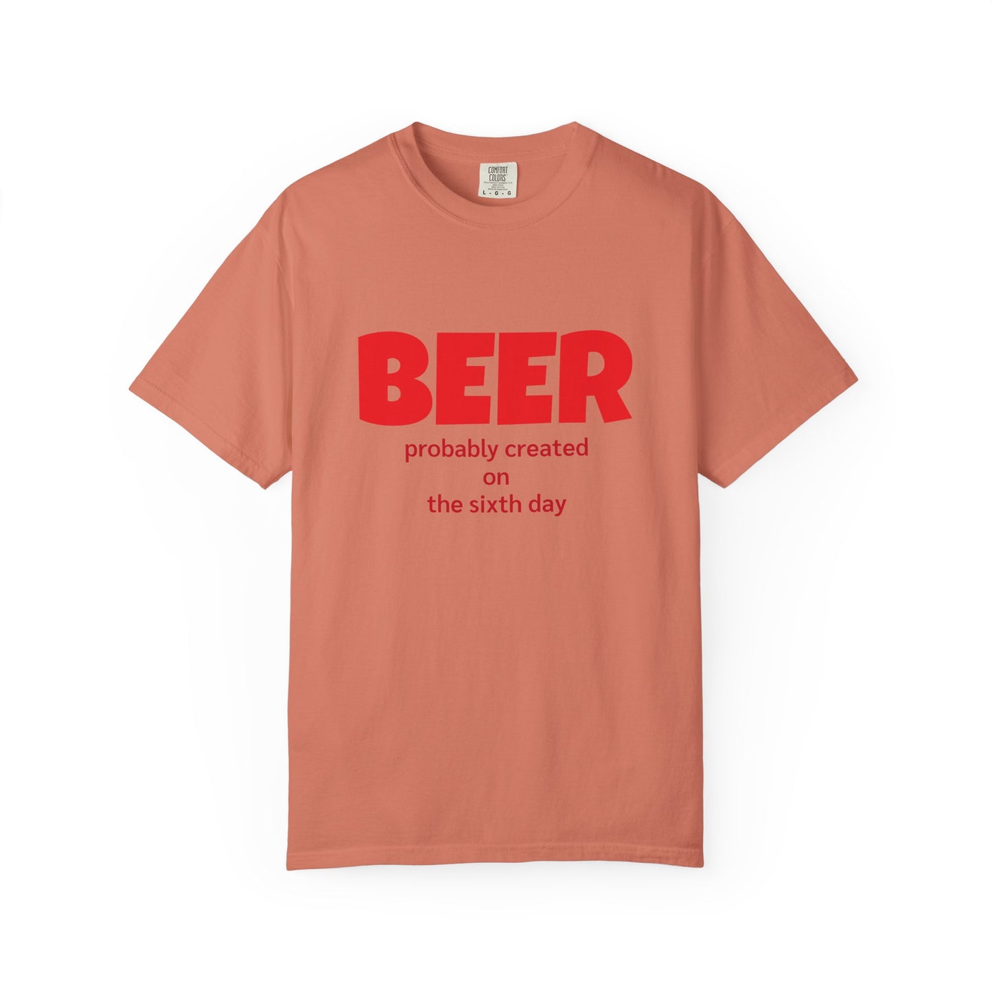 Beer-Themed Unisex Garment-Dyed T-shirt, Funny Beer Gift, Casual Tee for Beer Lovers, Christian Humor Shirt, Perfect for Parties