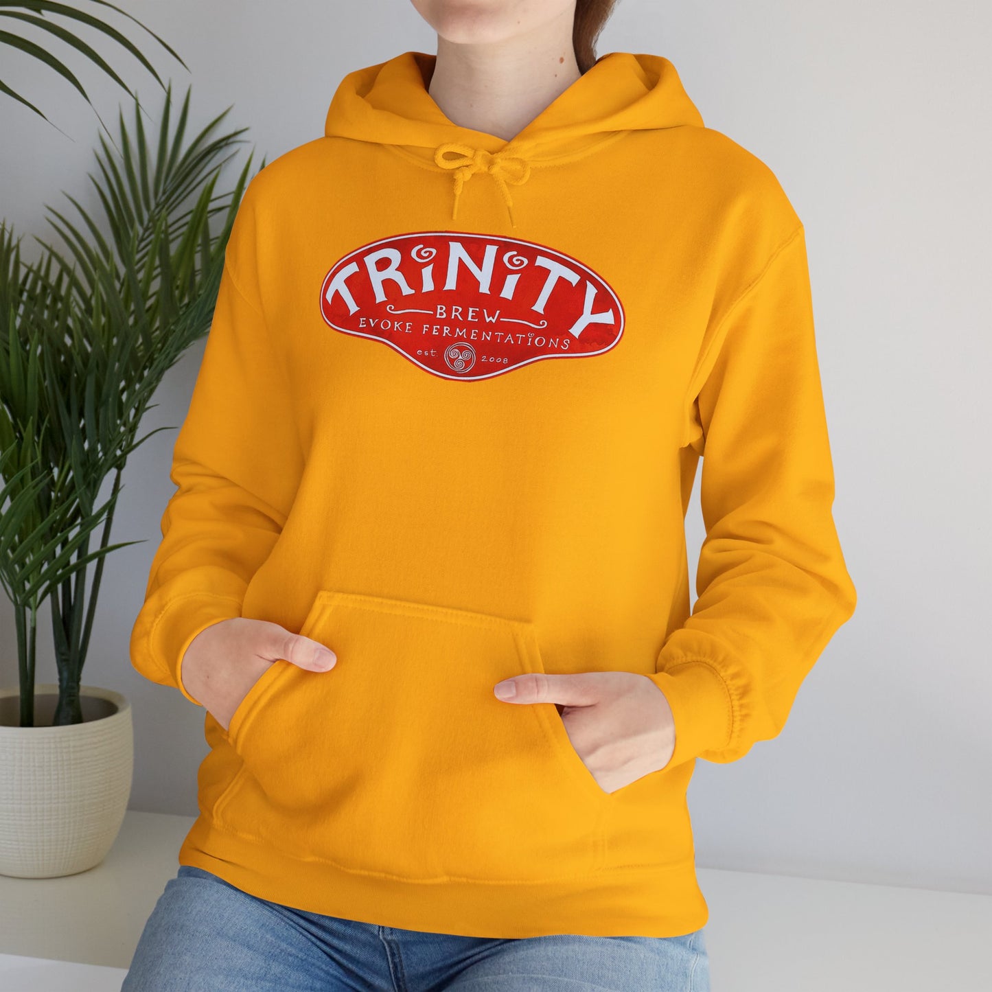 Trinity logo Front with Flo logo back Unisex Heavy Blend™ Hooded Sweatshirt