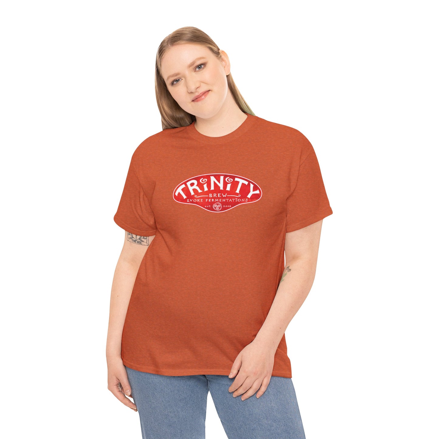 TRiNiTY Classic Logo RED - Unisex Heavy Cotton Tee