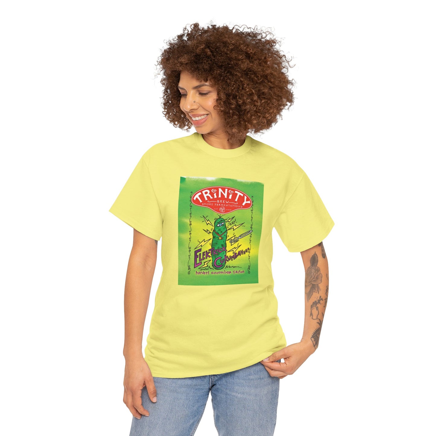 TRiNiTY Electrick Cucumbahh (Lighter Colors) - Unisex Heavy Cotton Tee