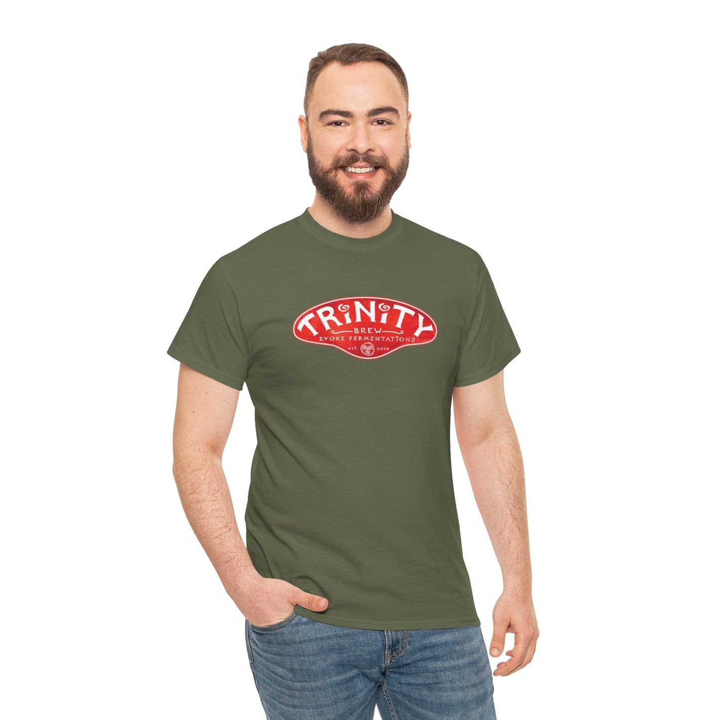 TRiNiTY Classic Logo RED - Unisex Heavy Cotton Tee