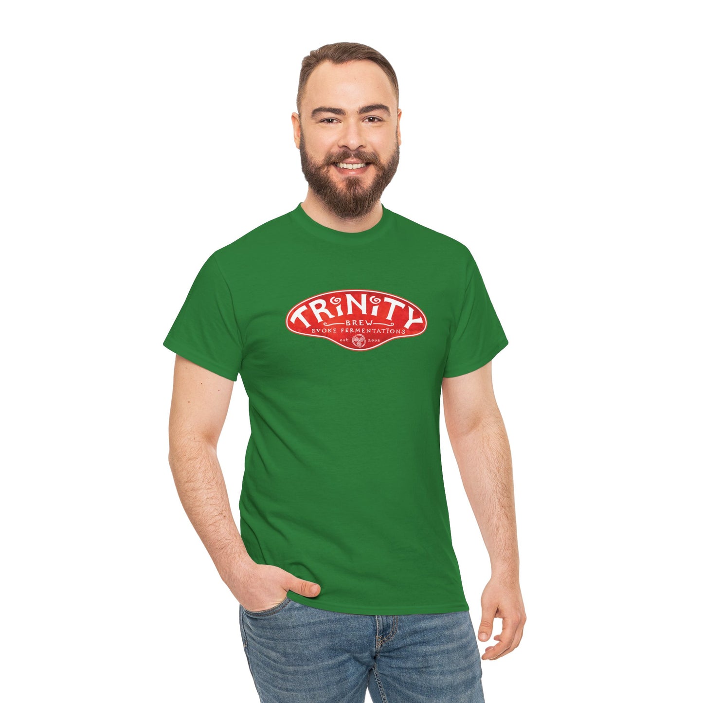 TRiNiTY Classic Logo RED - Unisex Heavy Cotton Tee