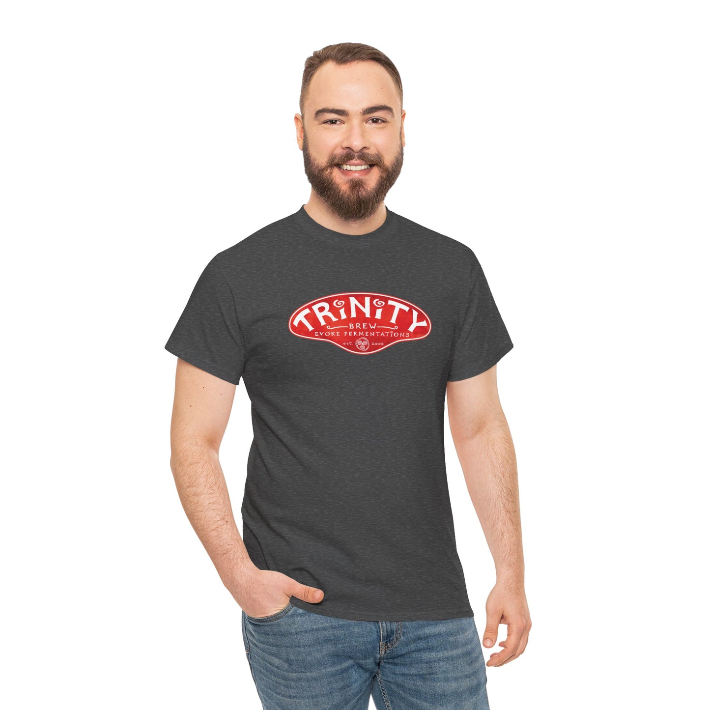 TRiNiTY Classic Logo RED - Unisex Heavy Cotton Tee