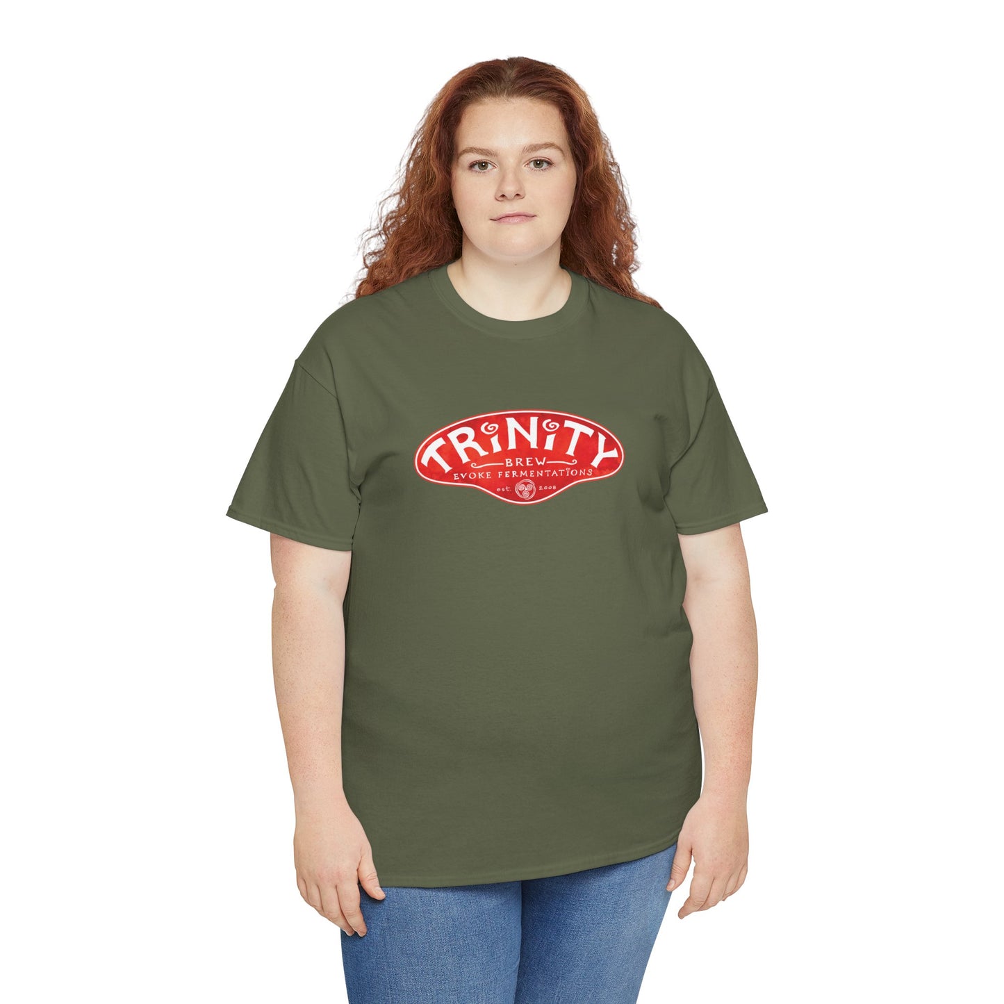 TRiNiTY Classic Logo RED - Unisex Heavy Cotton Tee