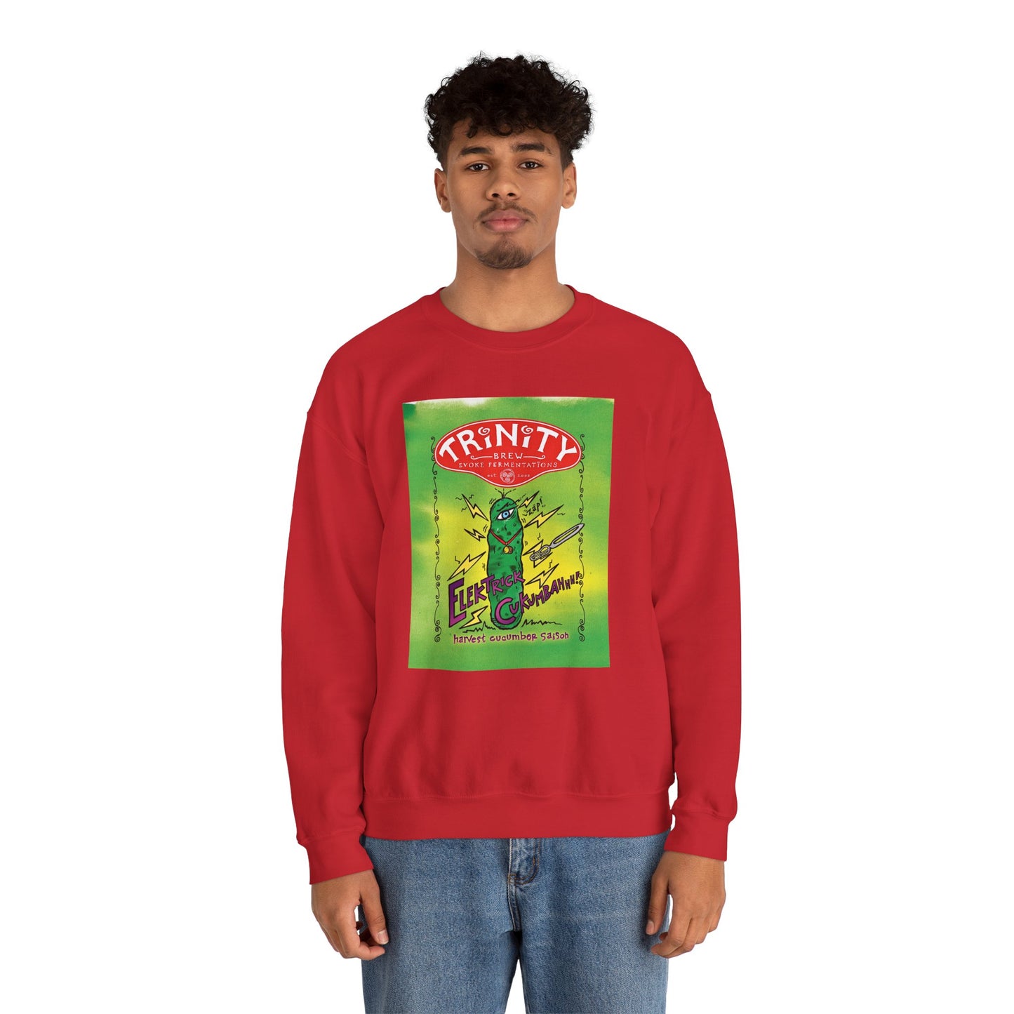 TRiNiTY Electrick Cukumbahh (Lighter Colors) - Unisex Heavy Blend™ Crewneck Sweatshirt