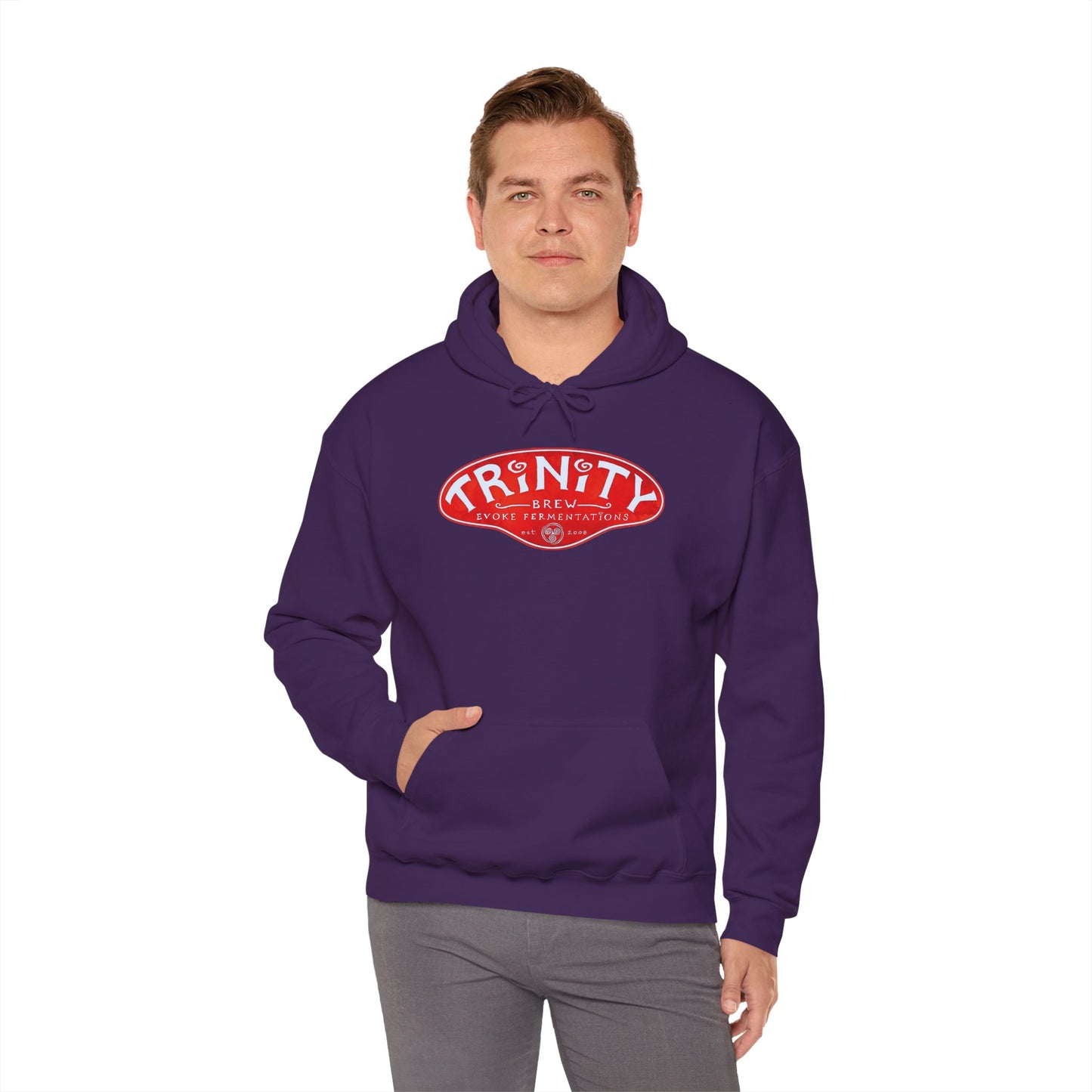 Trinity logo Front with Flo logo back Unisex Heavy Blend™ Hooded Sweatshirt