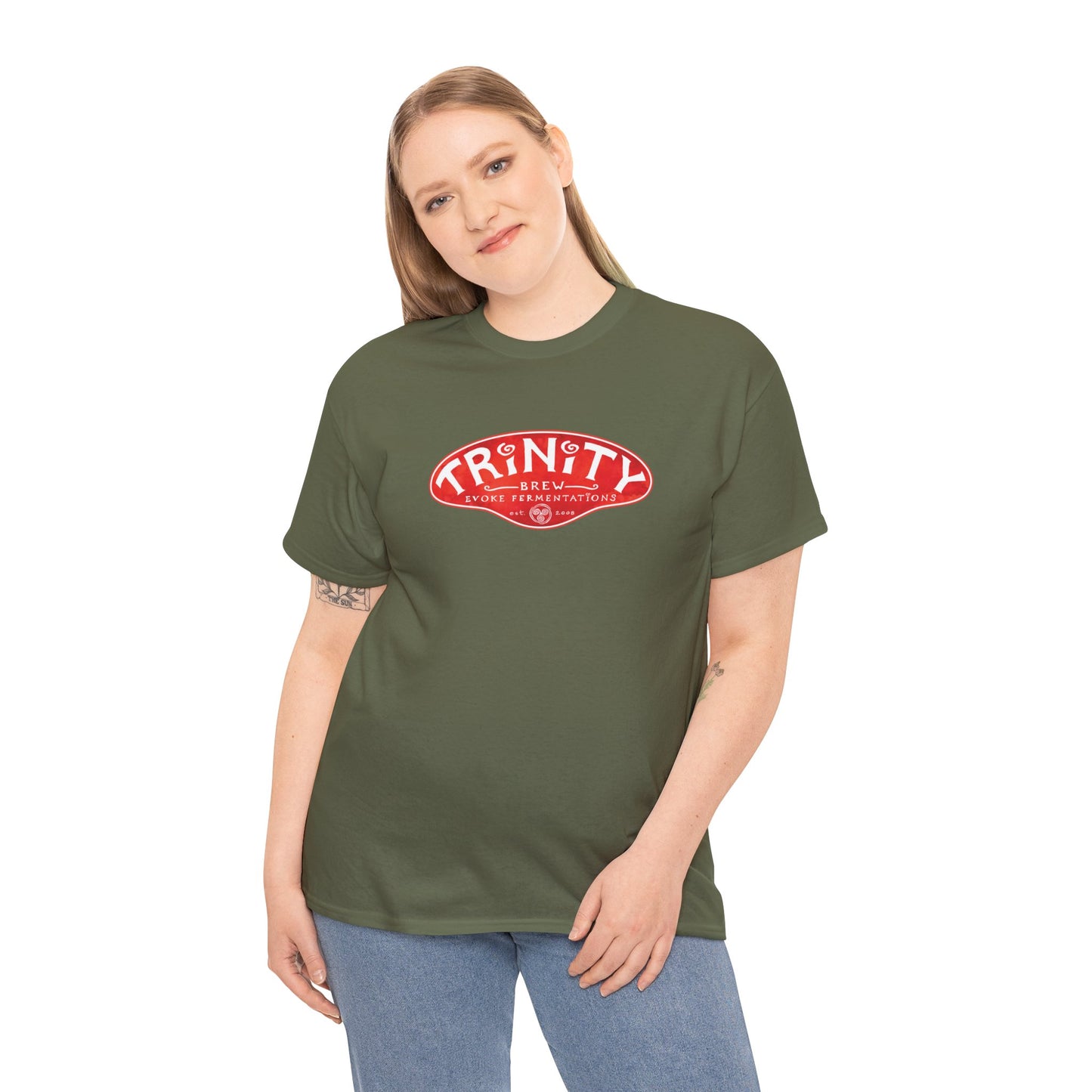 TRiNiTY Classic Logo RED - Unisex Heavy Cotton Tee