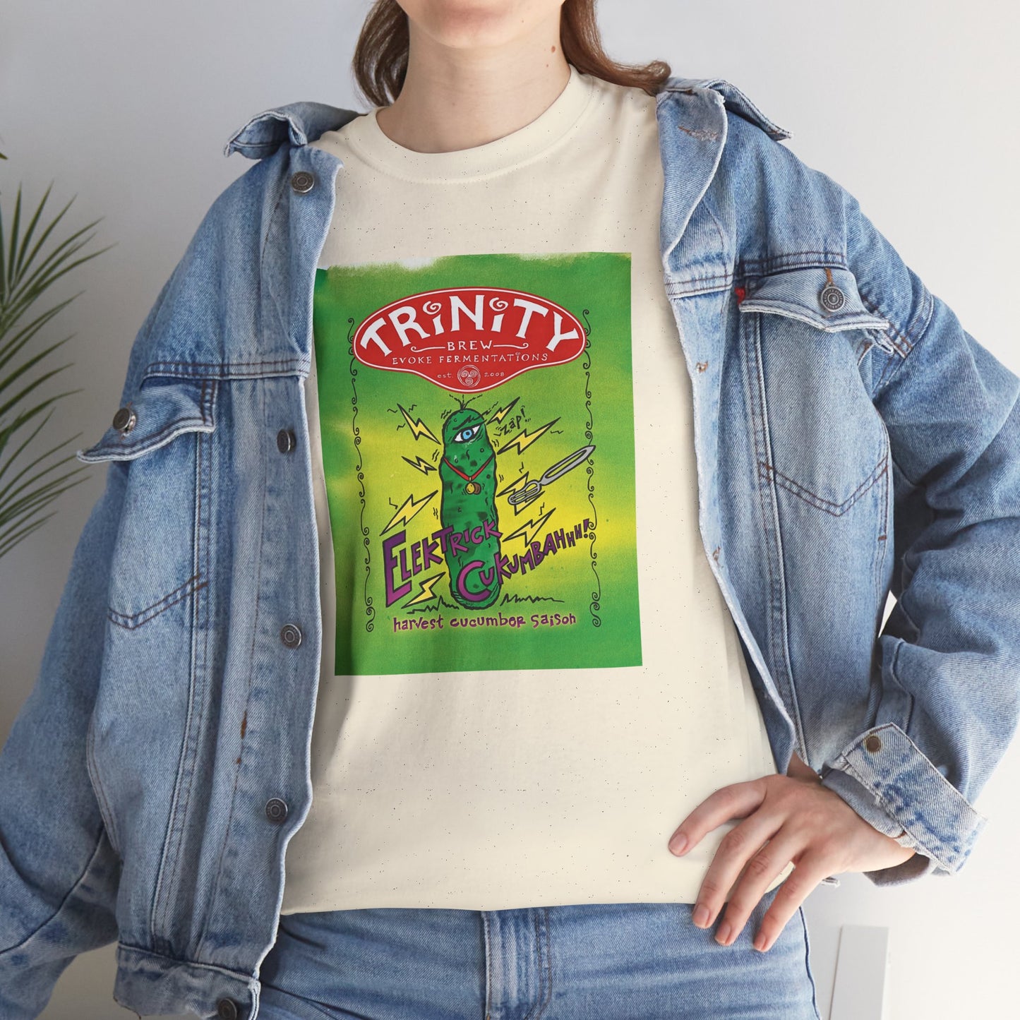 TRiNiTY Electrick Cucumbahh (Lighter Colors) - Unisex Heavy Cotton Tee